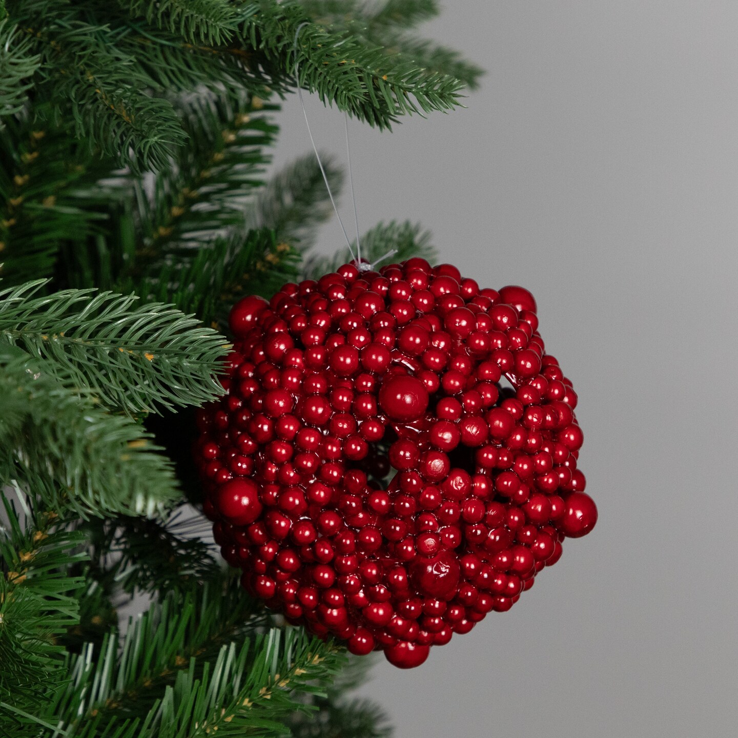 Northlight Shiny Berries Christmas Ball Ornament - 6&#x22; - Red