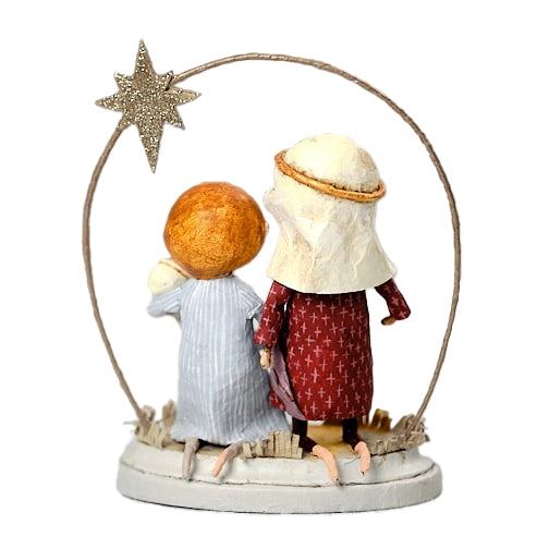 Lori Mitchell Christmas Nativity A Child is Born Mary Joseph and Baby Jesus Figurine