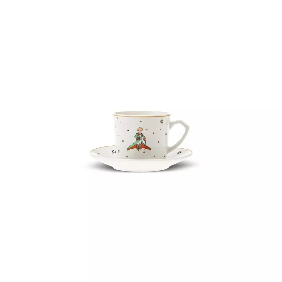 6pc LITTLE PRINCE Cup Set Porcelain Espresso Cups Demitasse Teacup Set Le Petit