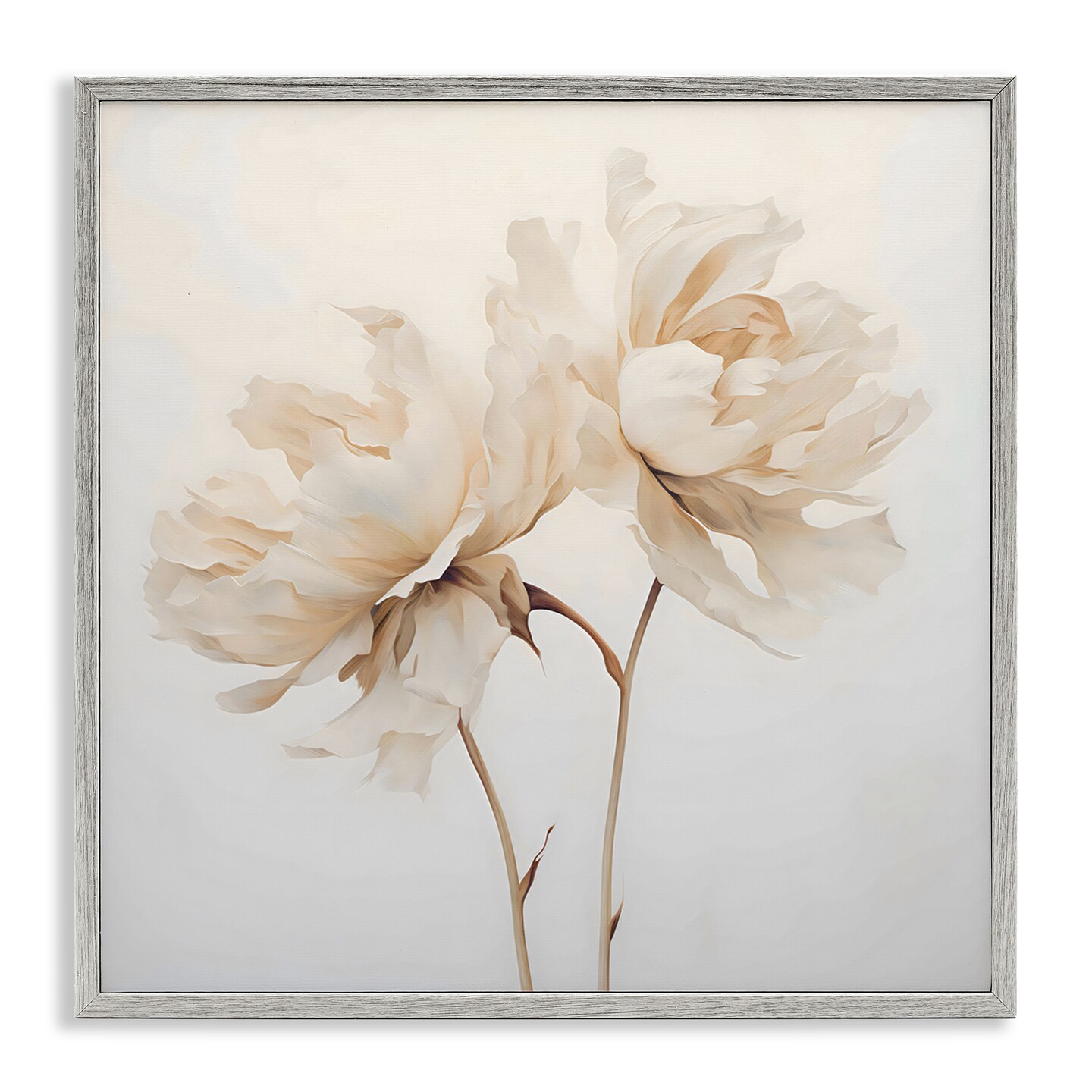 Stupell Industries Soft Blooming White Peonies Framed Giclee, design by Creative Studio