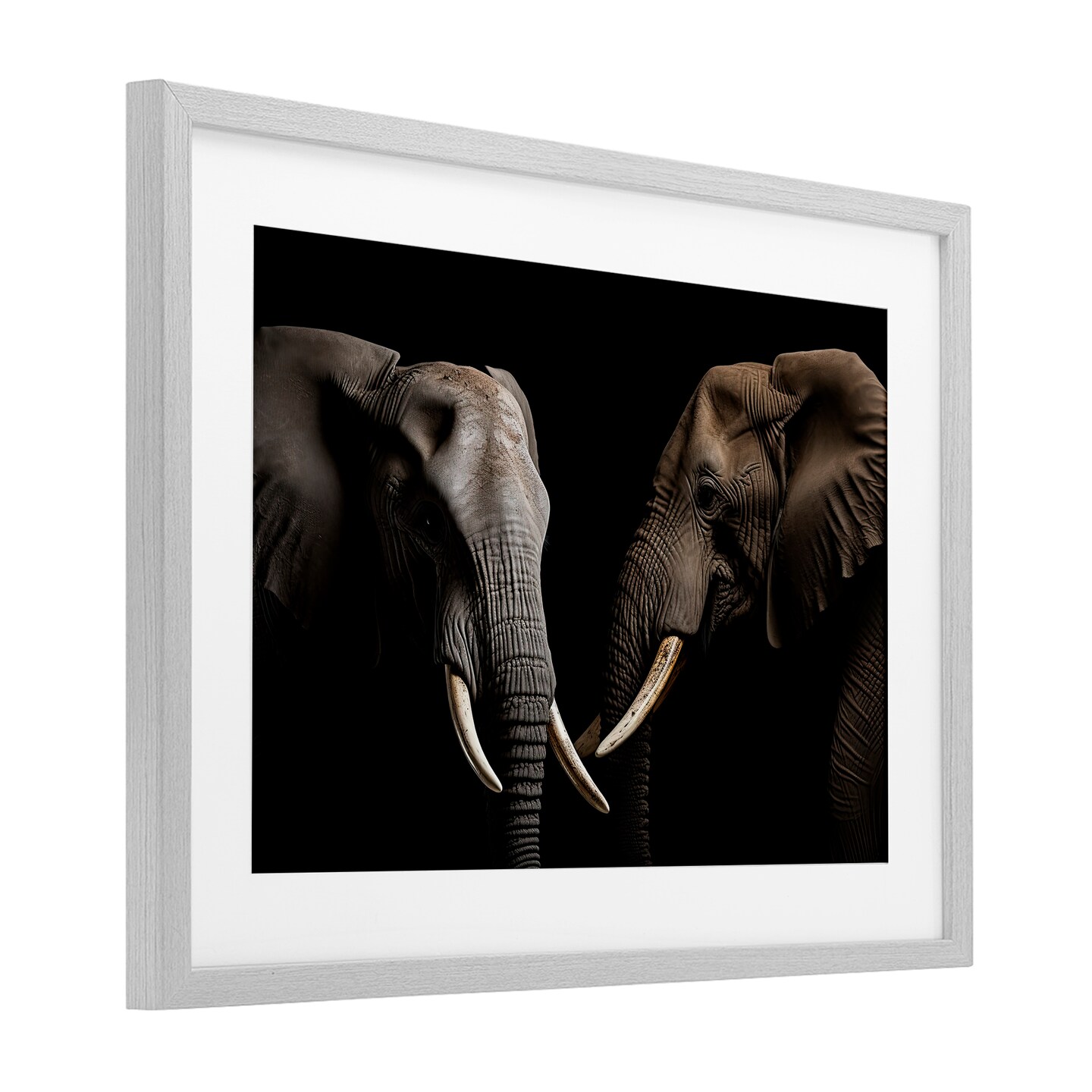 Stupell Industries Pachyderm Elephant Pair Framed Print Under Glass, design by Decent Exposures