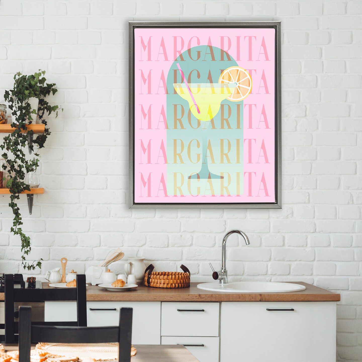 Stupell Industries Retro Pastel Margarita Floating Frame, design by Lil' Rue