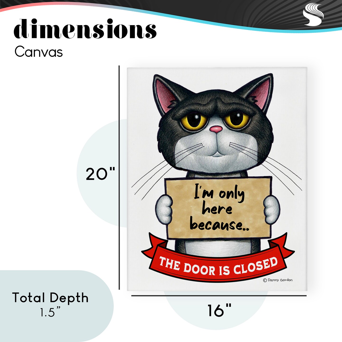 Stupell Industries Here Because Door Is Closed Canvas, design by Danny Gordon Art