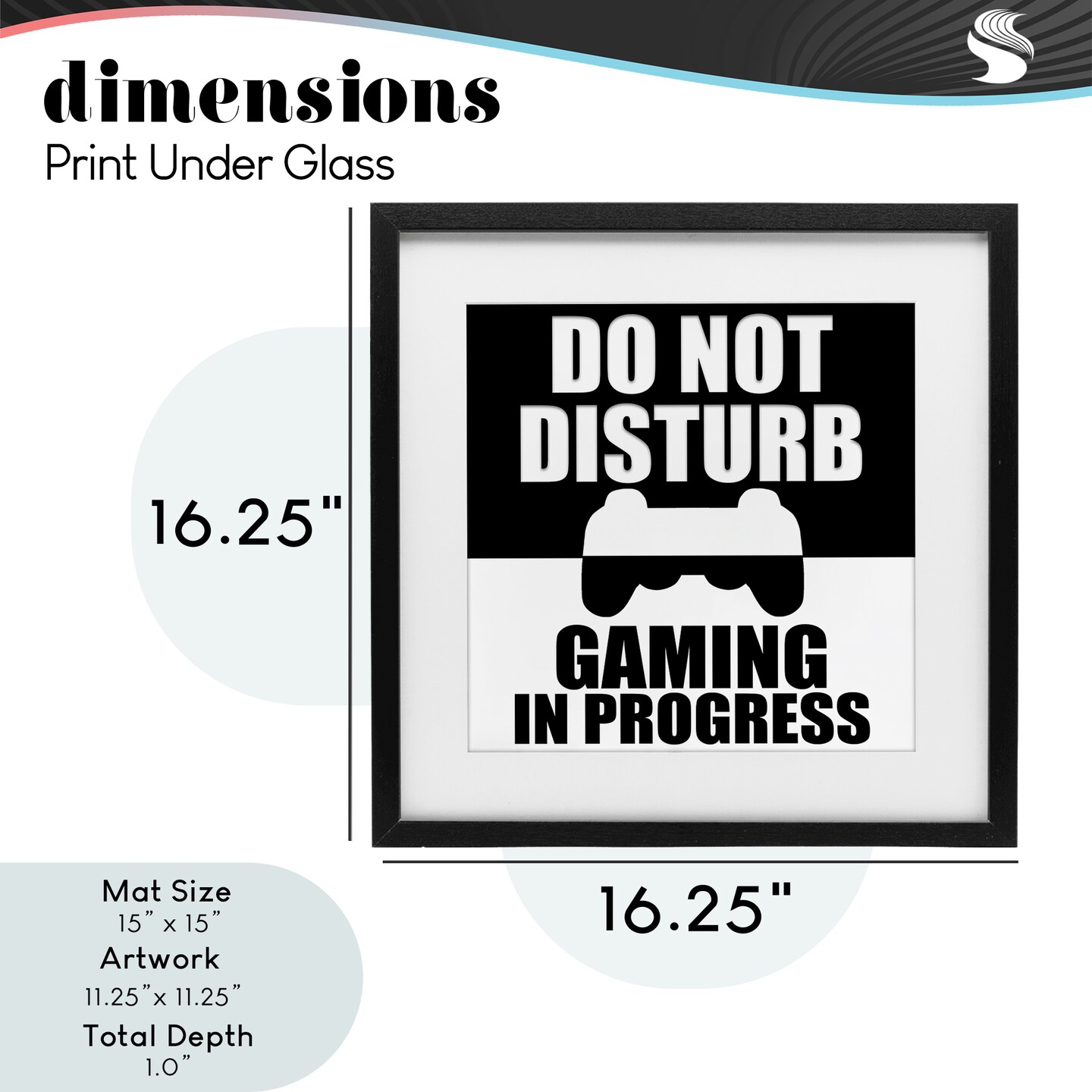 Stupell Industries Do Not Disturb Minimal Gamer Framed Print Under Glass, design by Kim Allen