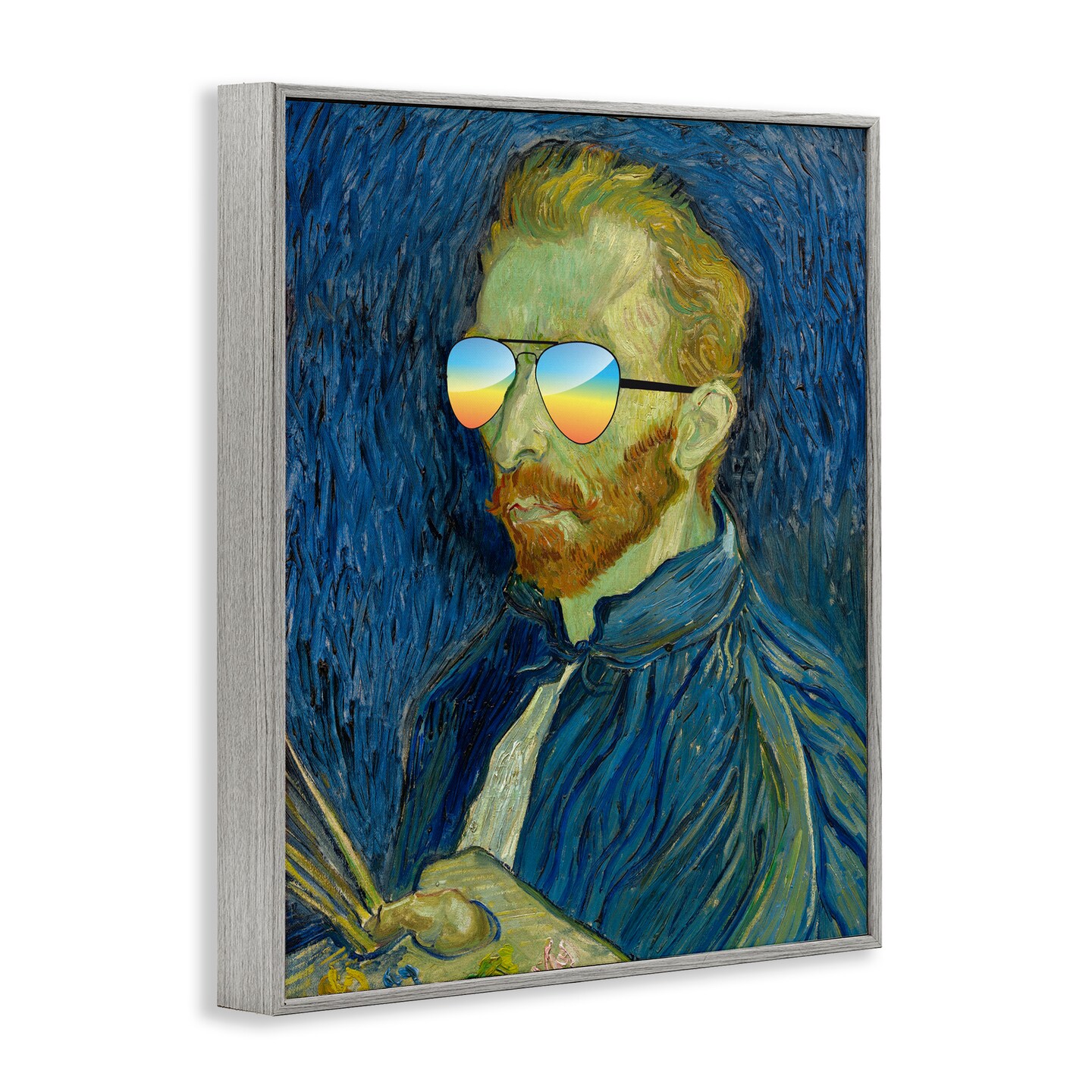 Stupell Industries Funny Van Gogh Sunglasses Framed Giclee, design by Masters Redux