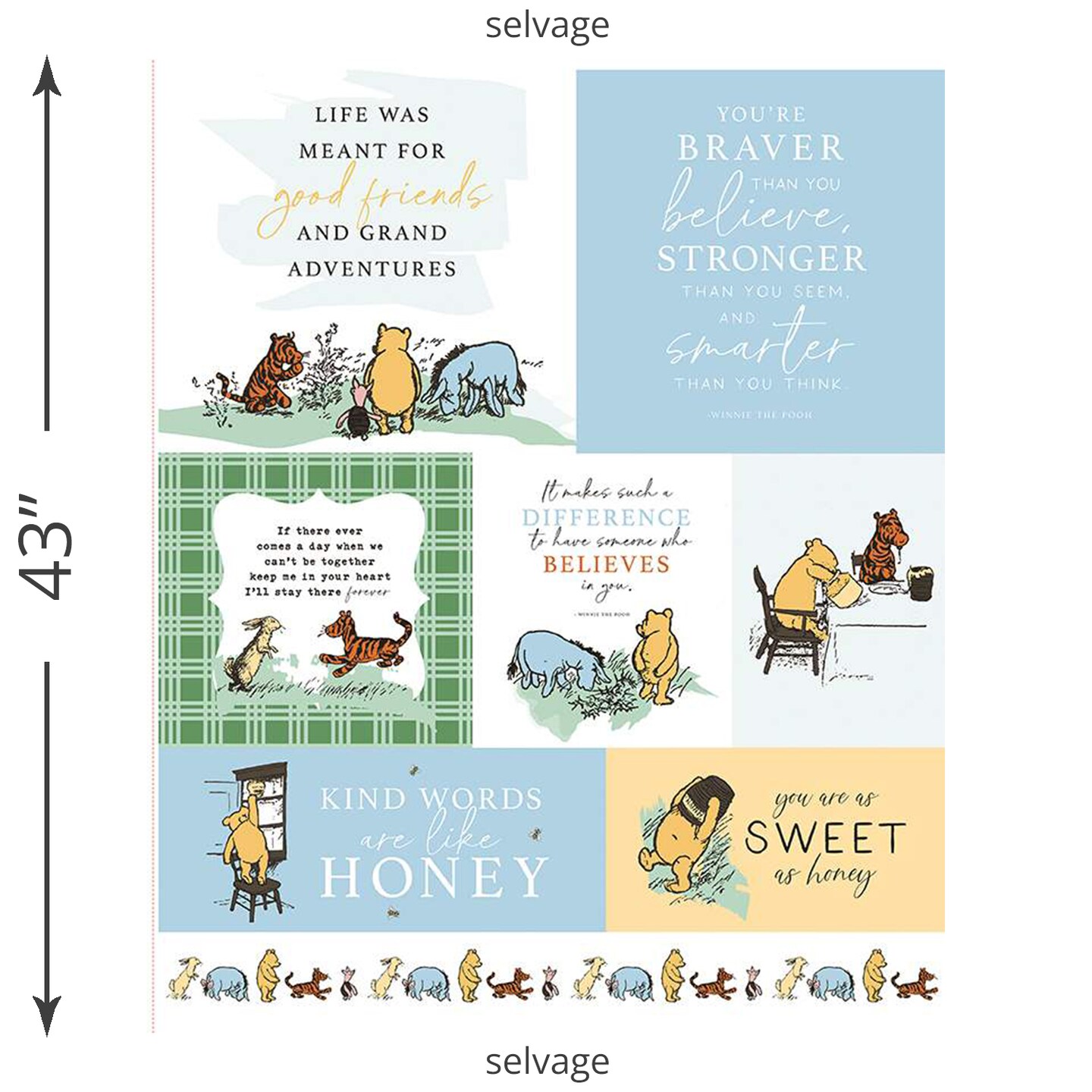 Winnie the Pool Panel (p17006-panel) | Winnie the Pooh | Echo Park Paper Co. | Riley Blake