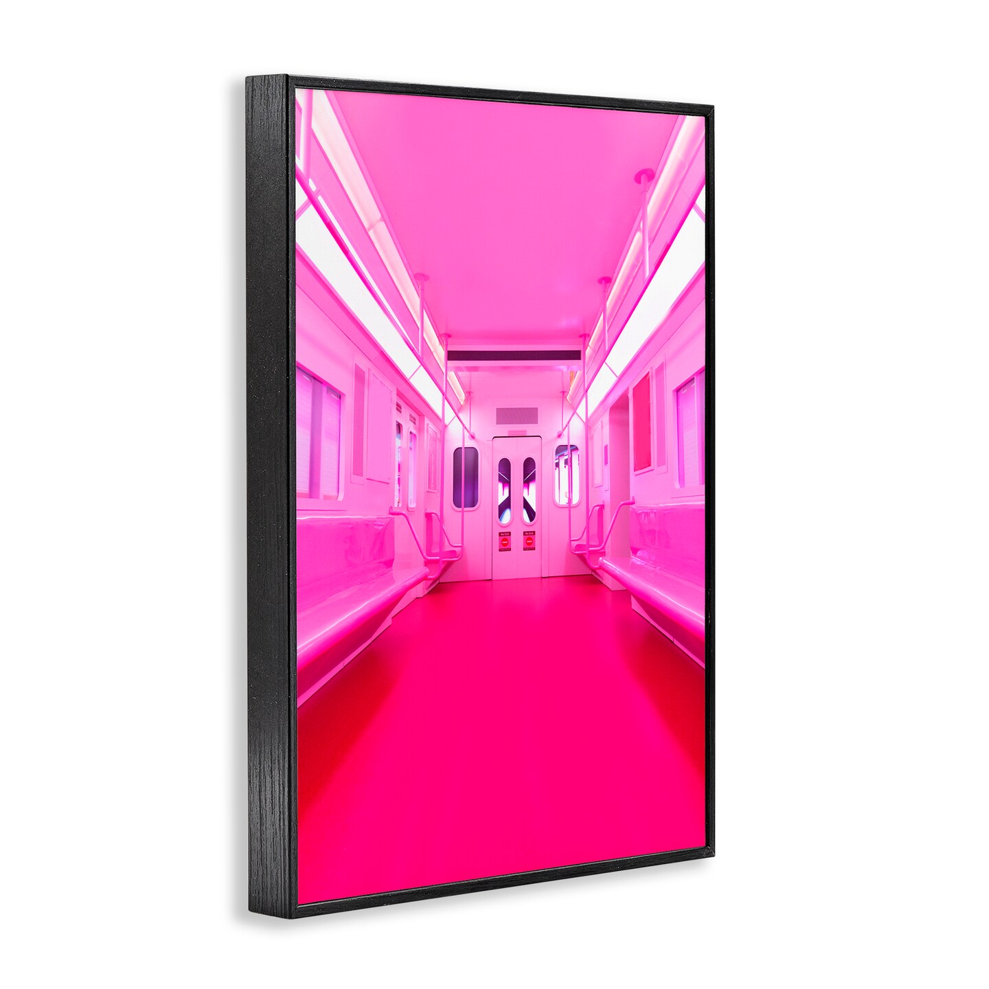 Stupell Industries Futuristic Pink Tone Subway Framed Giclee, design by LISH Creative