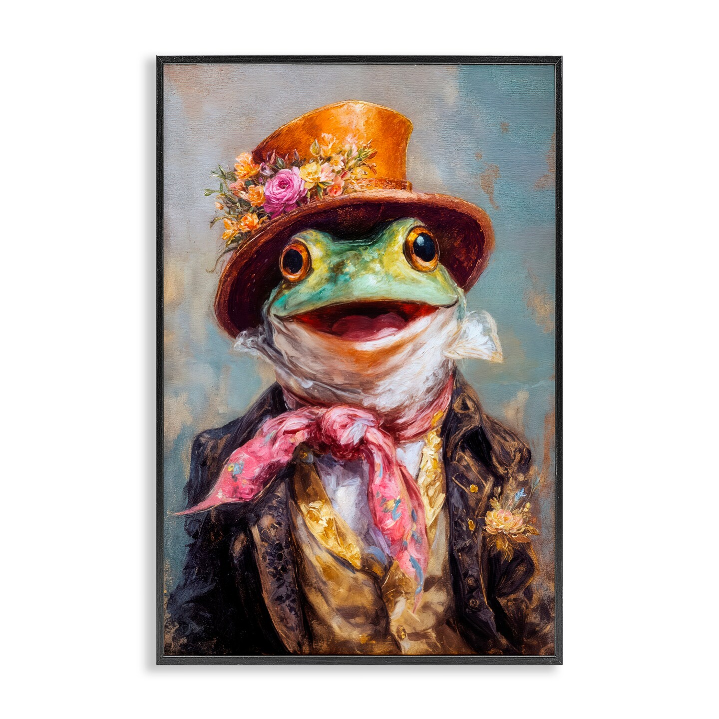 Stupell Industries Victorian Frog Portrait Framed Giclee, design by Wumples