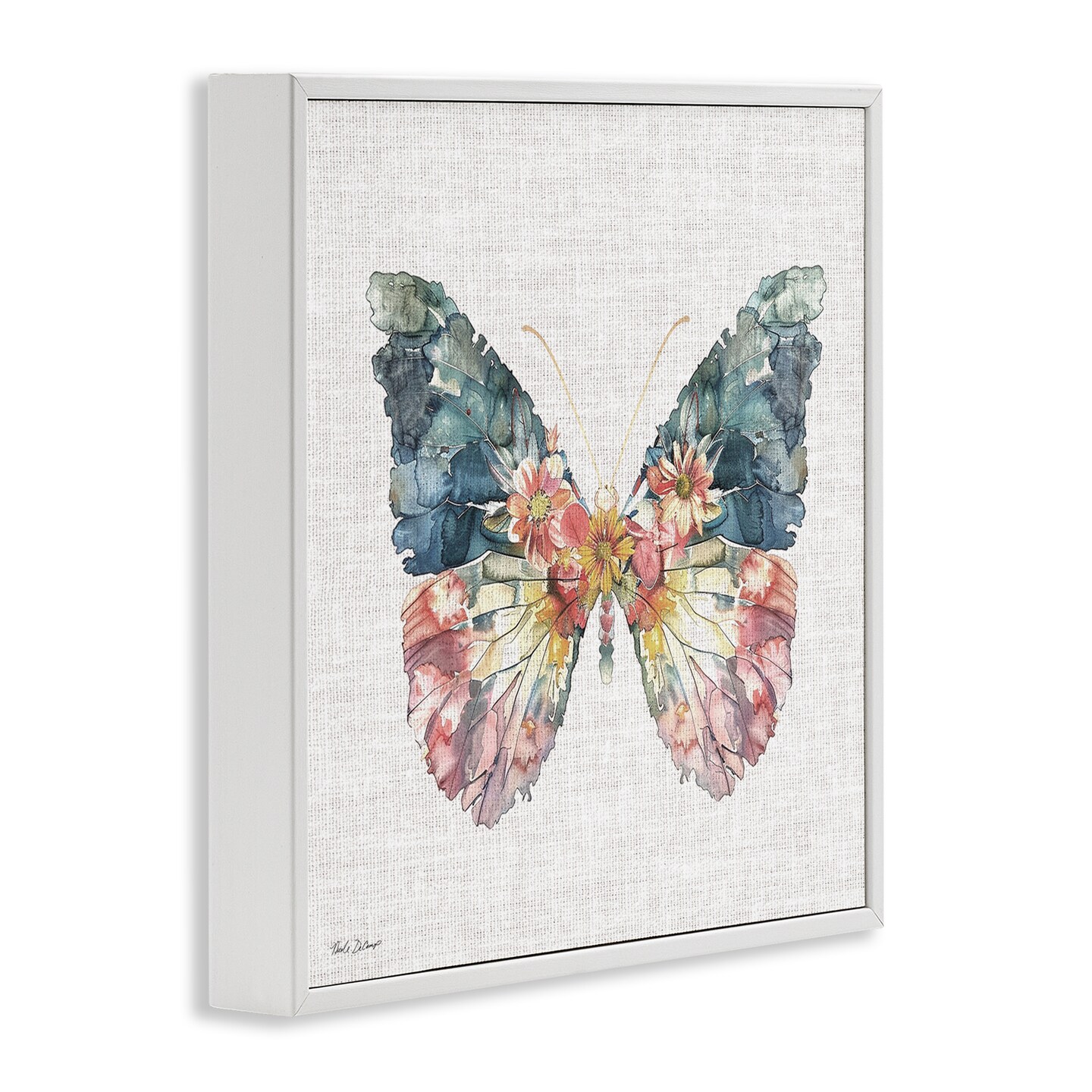 Stupell Industries Floral Flight Butterfly Wings Framed Giclee, design by Nicole DeCamp
