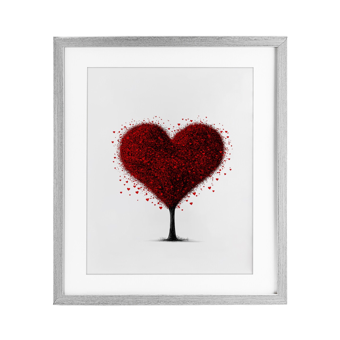 Stupell Industries Blooming Heart Tree Framed Print Under Glass, design by Christine Simpson Art