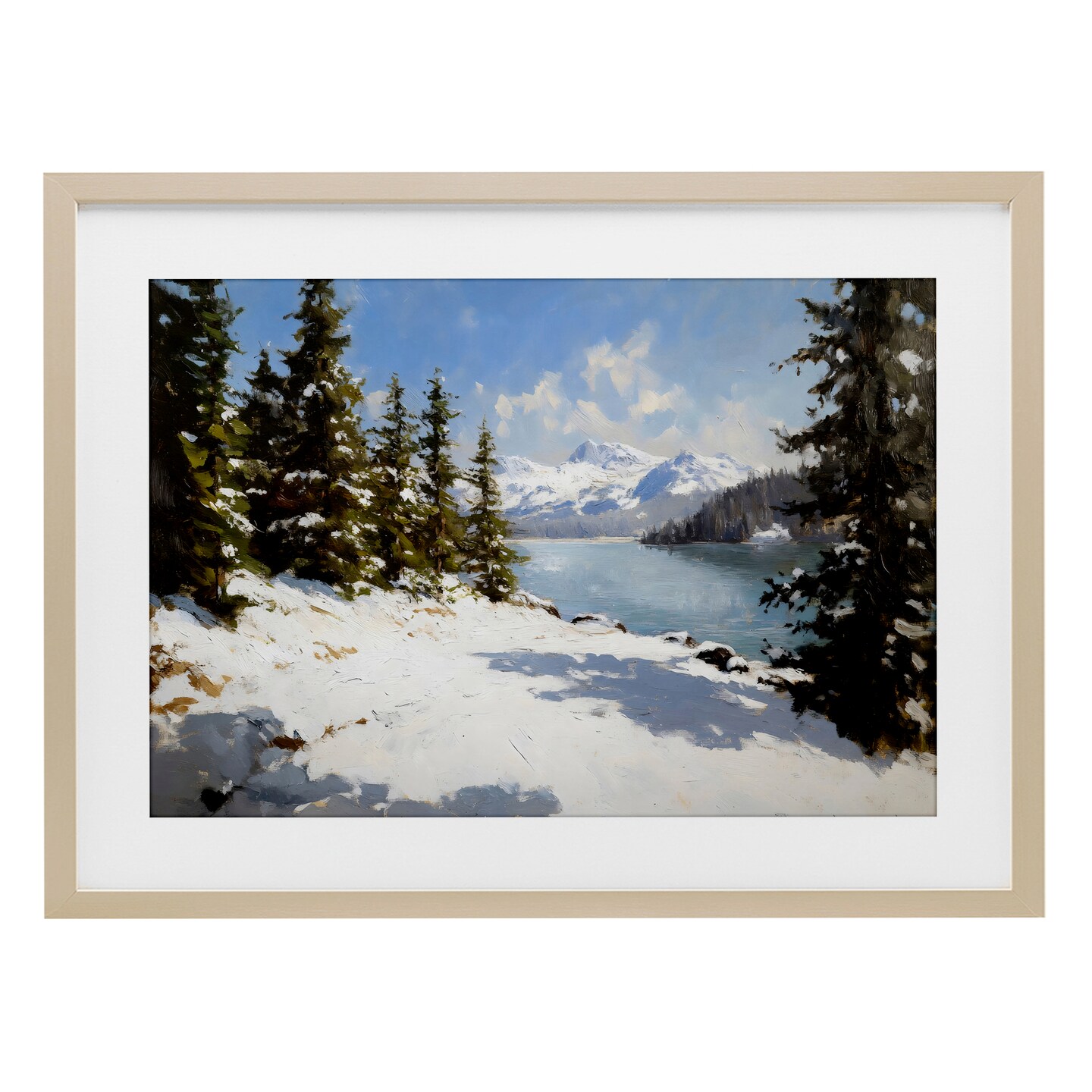 Stupell Industries Way Up North Landscape Framed Print Under Glass, design by Petal Prints Design