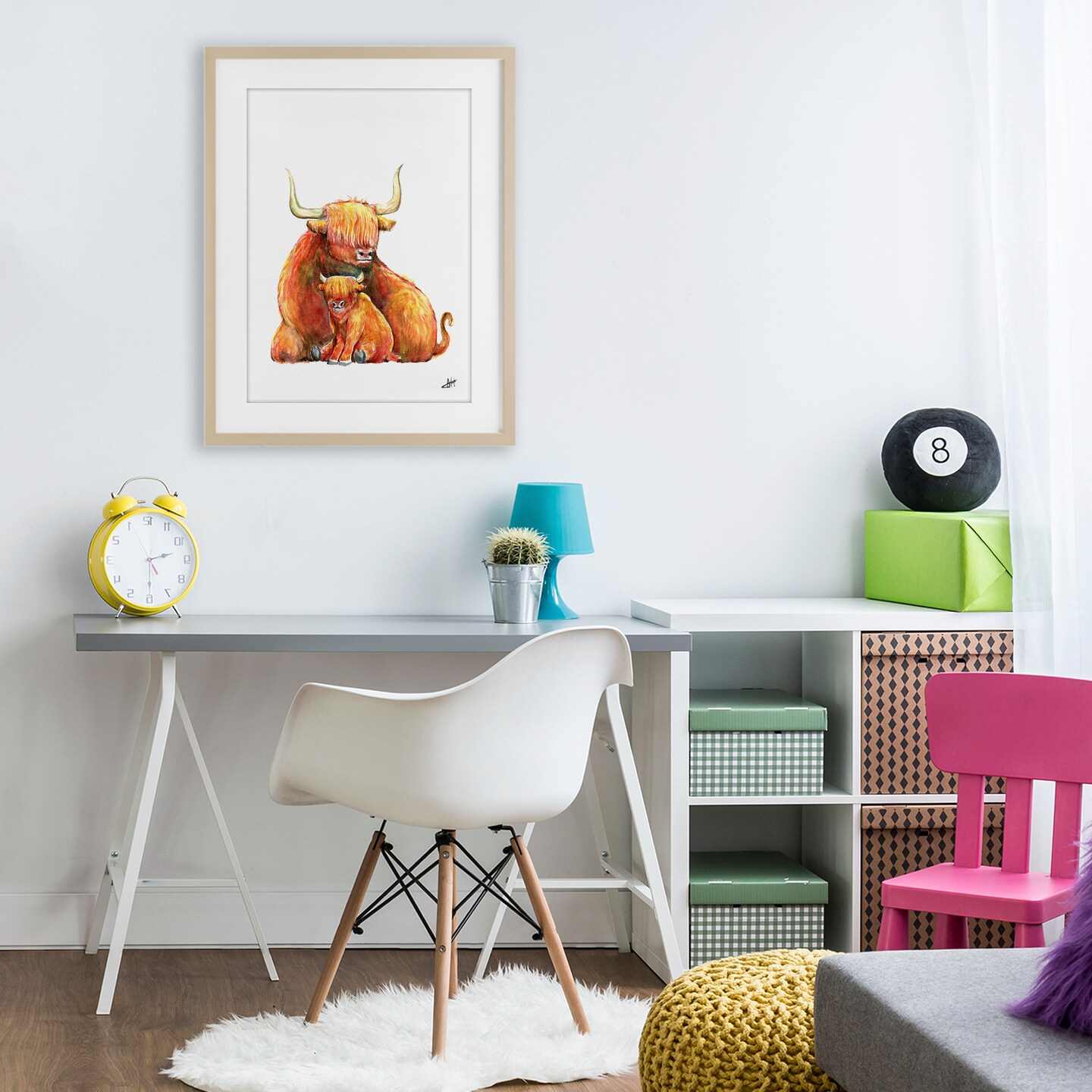 Stupell Industries Yakety Yak Cattle Framed Print Under Glass, design by Marc Allante