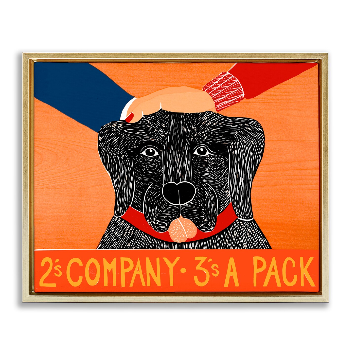 Stupell Industries 2's Company Dog Floating Frame, design by Stephen Huneck