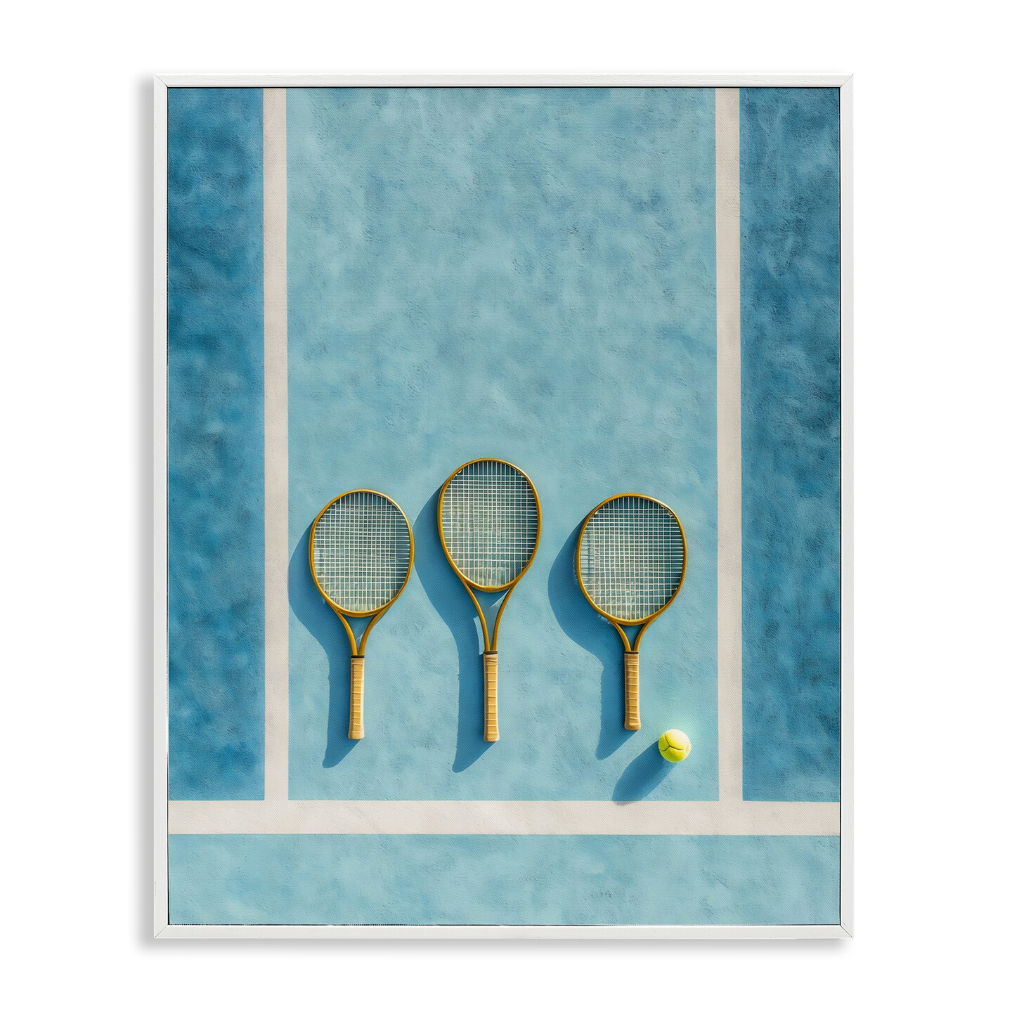 Stupell Industries Tennis Racket Trio Framed Giclee, design by Franklyn Gregory