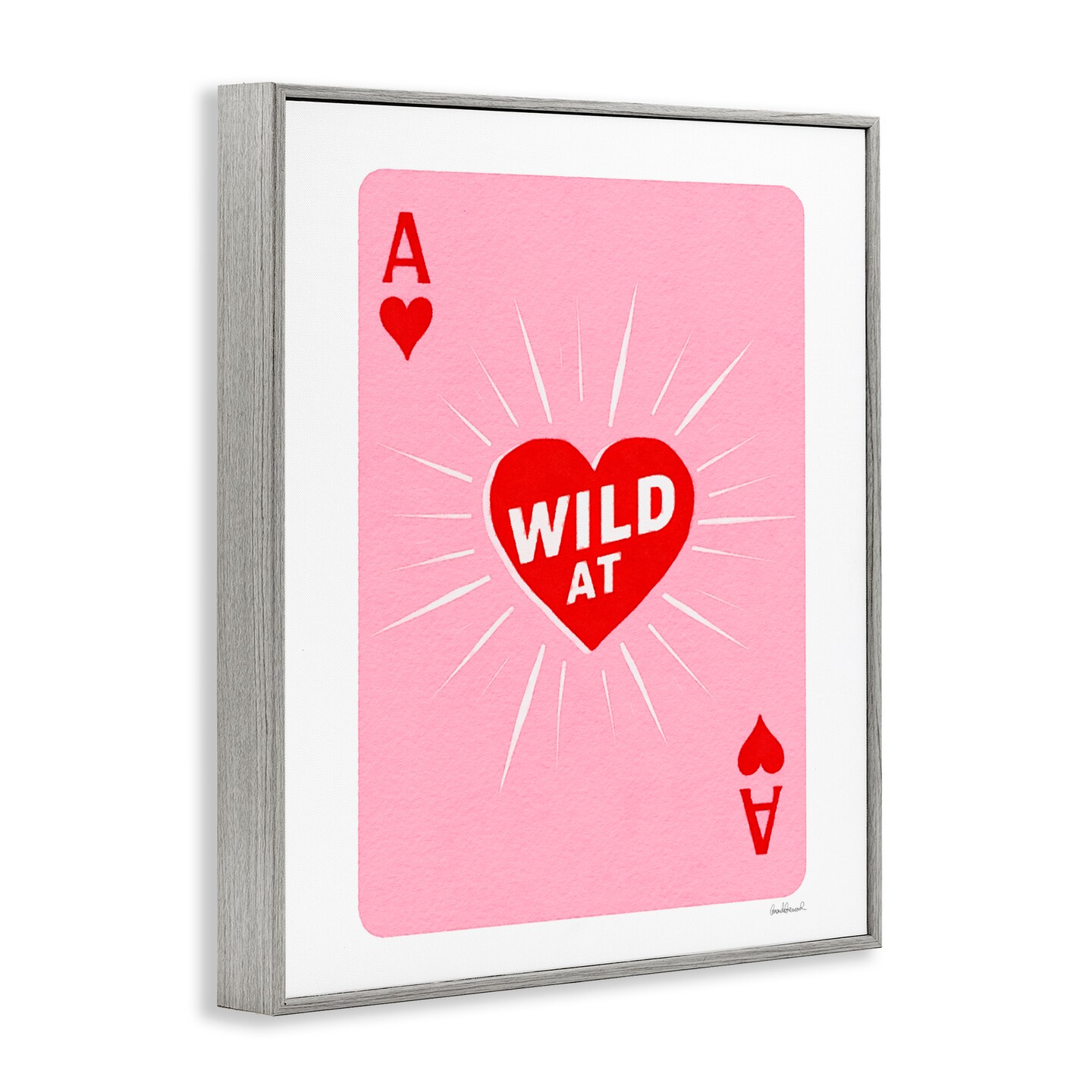 Stupell Industries Wild At Heart Card Framed Giclee, design by Amanda Greenwood