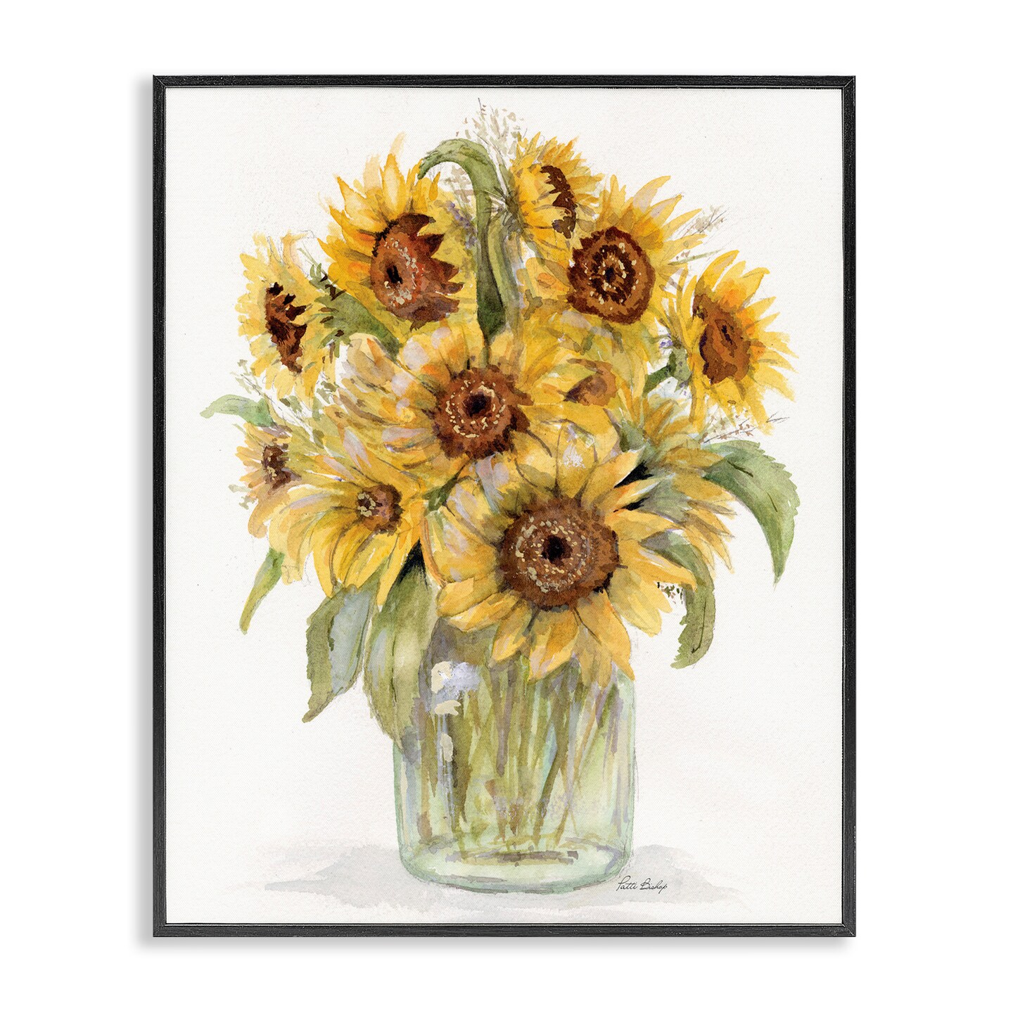 Stupell Industries Sunflower Bouquet in Watercolors Framed Giclee, design by Patti Bishop