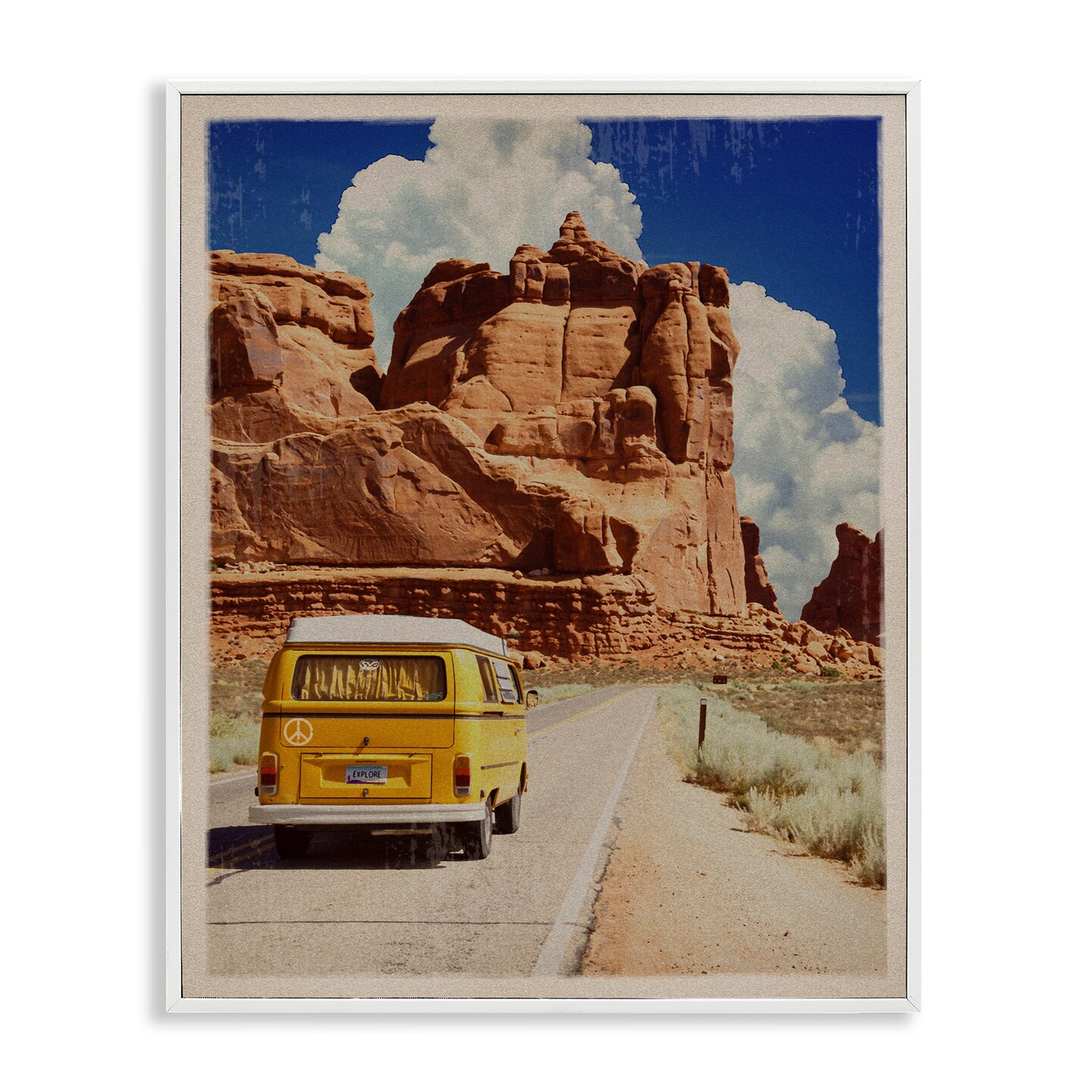 Stupell Industries Retro Desert Adventure Framed Giclee, design by Old Red Truck