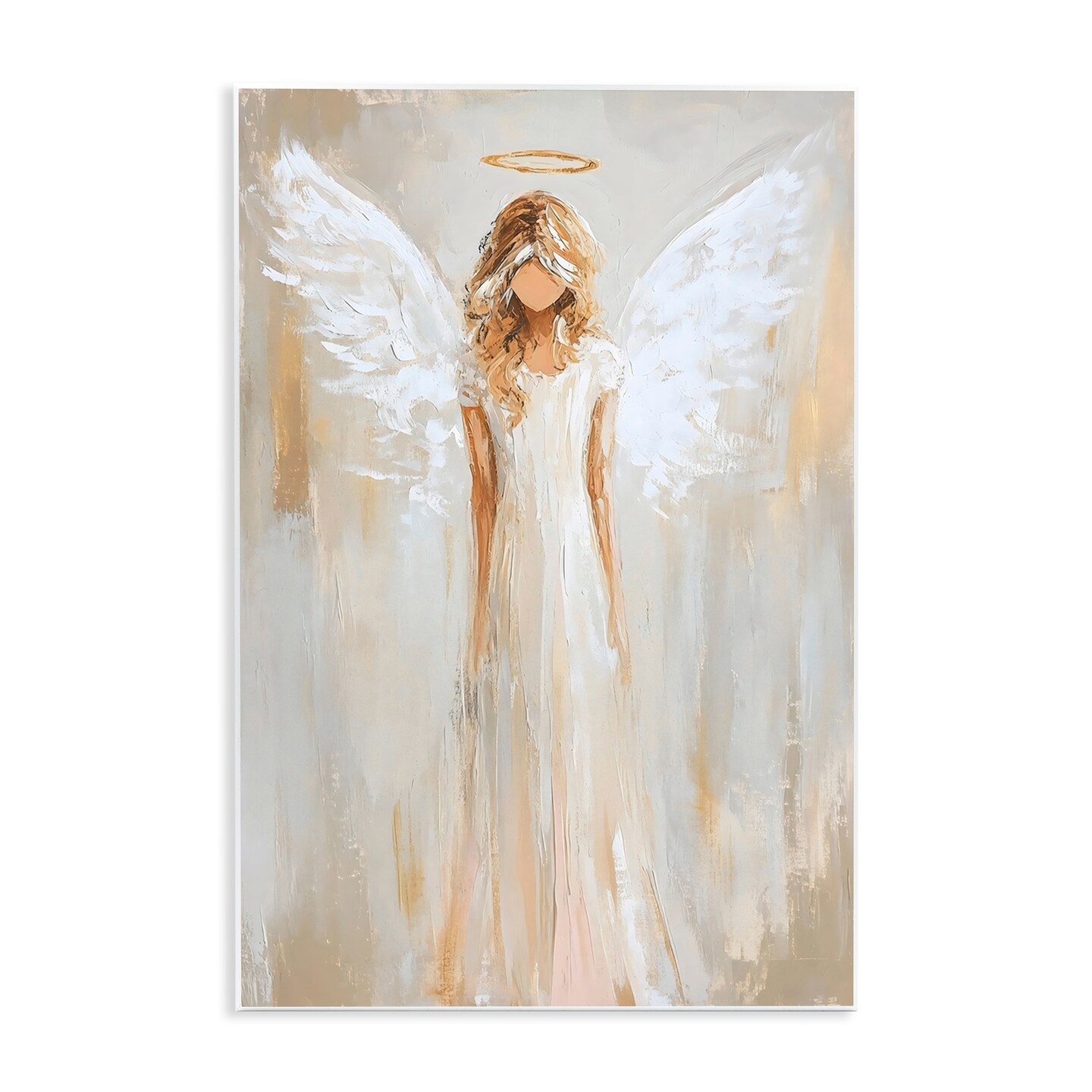 Stupell Industries Divine White Robe Angel Wall Plaque, design by Petal Prints Design