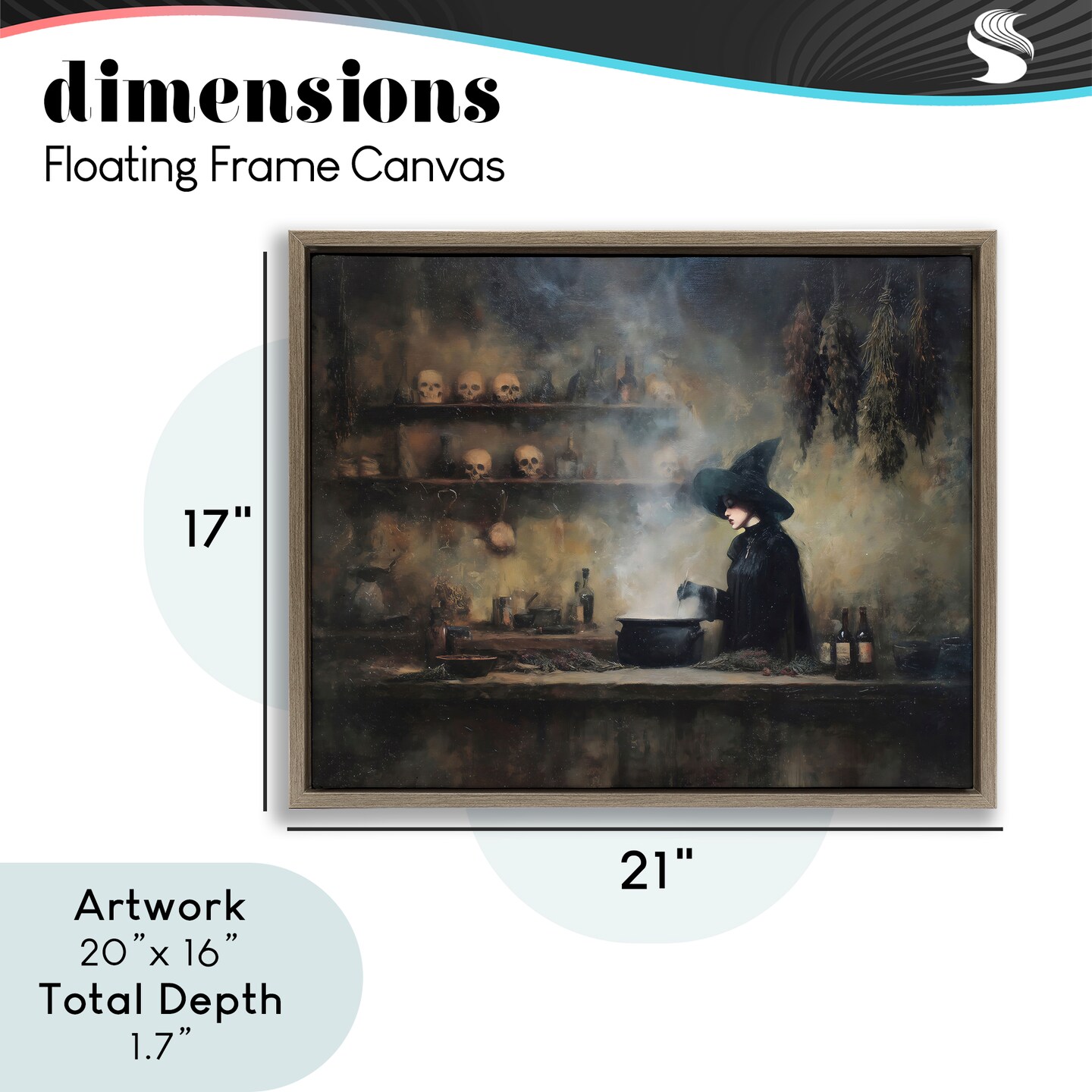 Stupell Industries Witch's Cauldron Brew Floating Frame, design by Arlington Prints