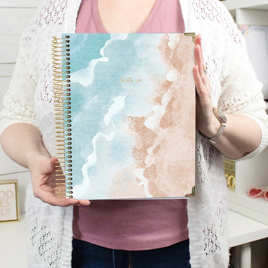 bloom daily planners 2026 Hard Cover Weekly & Monthly Planner, 8.5" x 11", Ocean Oasis