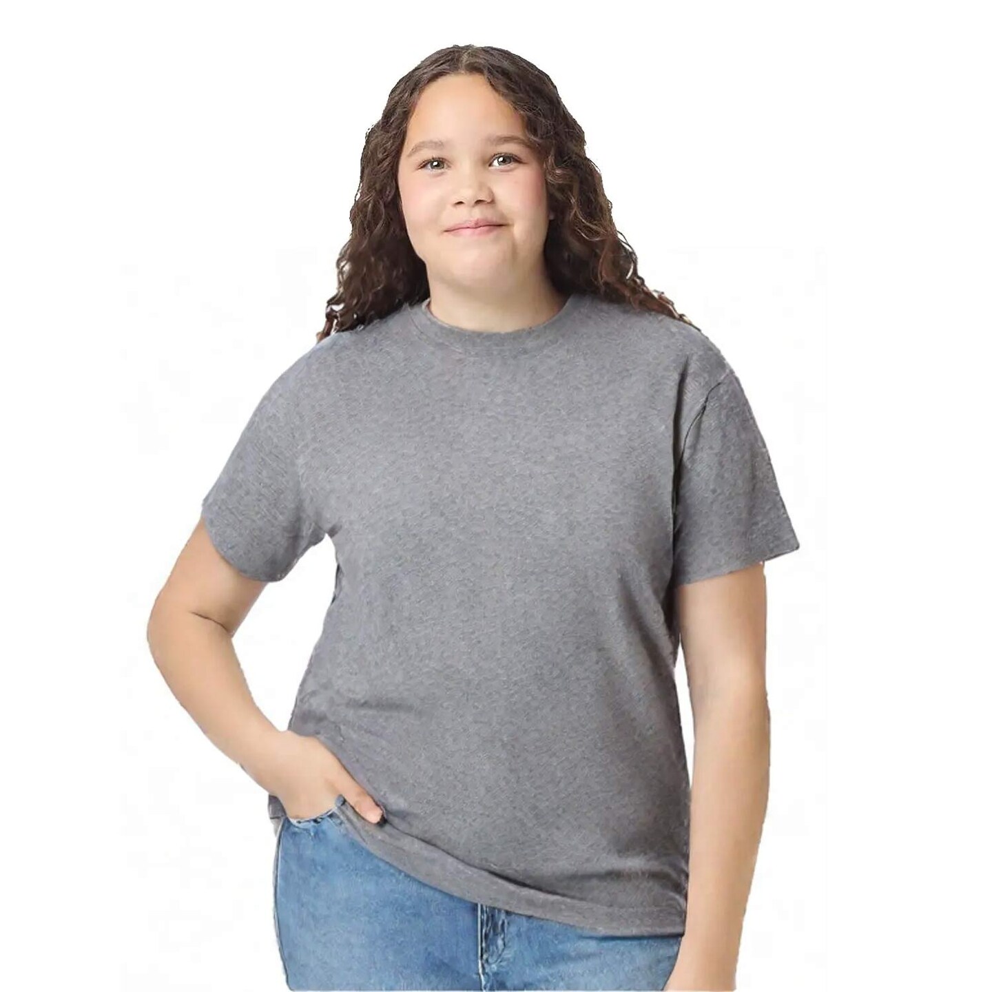 Gildan Heavy Cotton Youth Crewneck Short Sleeve T-Shirt Durable Kids Basic Tee for Everyday Comfort