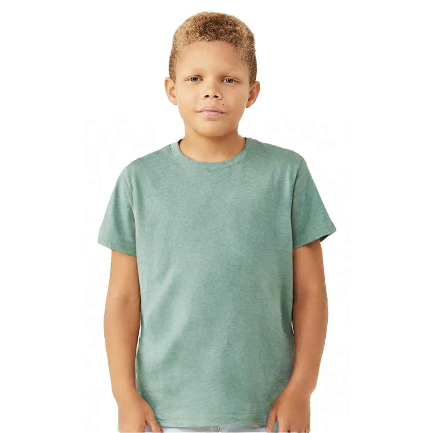 BELLA + CANVAS® Youth CVC Jersey Crew Neck Tee – Cotton Blend T-Shirt for Everyday Wear