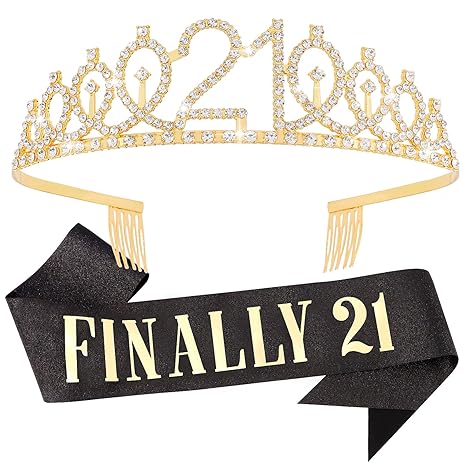 Gold Crown Princess Tiara Headband with Combs for Girls - Crystal Tiaras for Party Hair Accessories