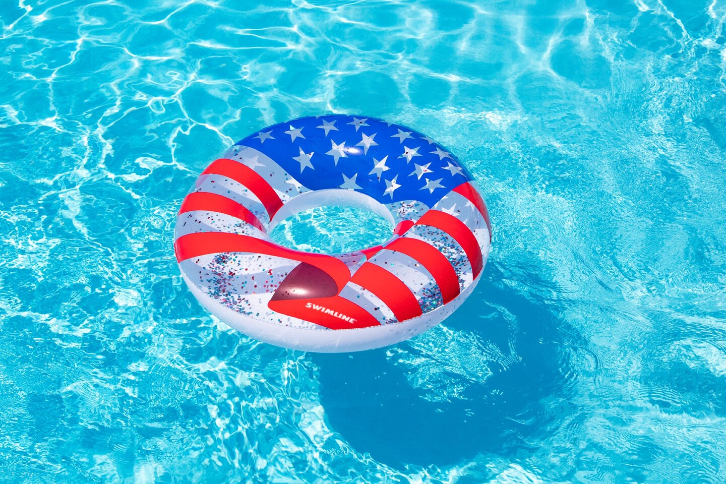 Swimline Inflatable Americana Glitter Swimming Pool Ring - 30"
