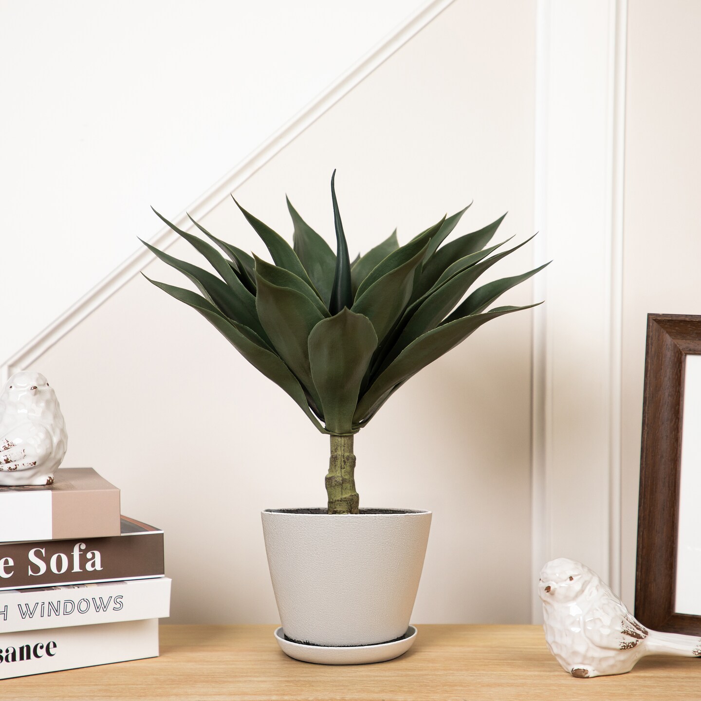Northlight Potted Artificial Agave Plant - 18", Color: Green | Michaels