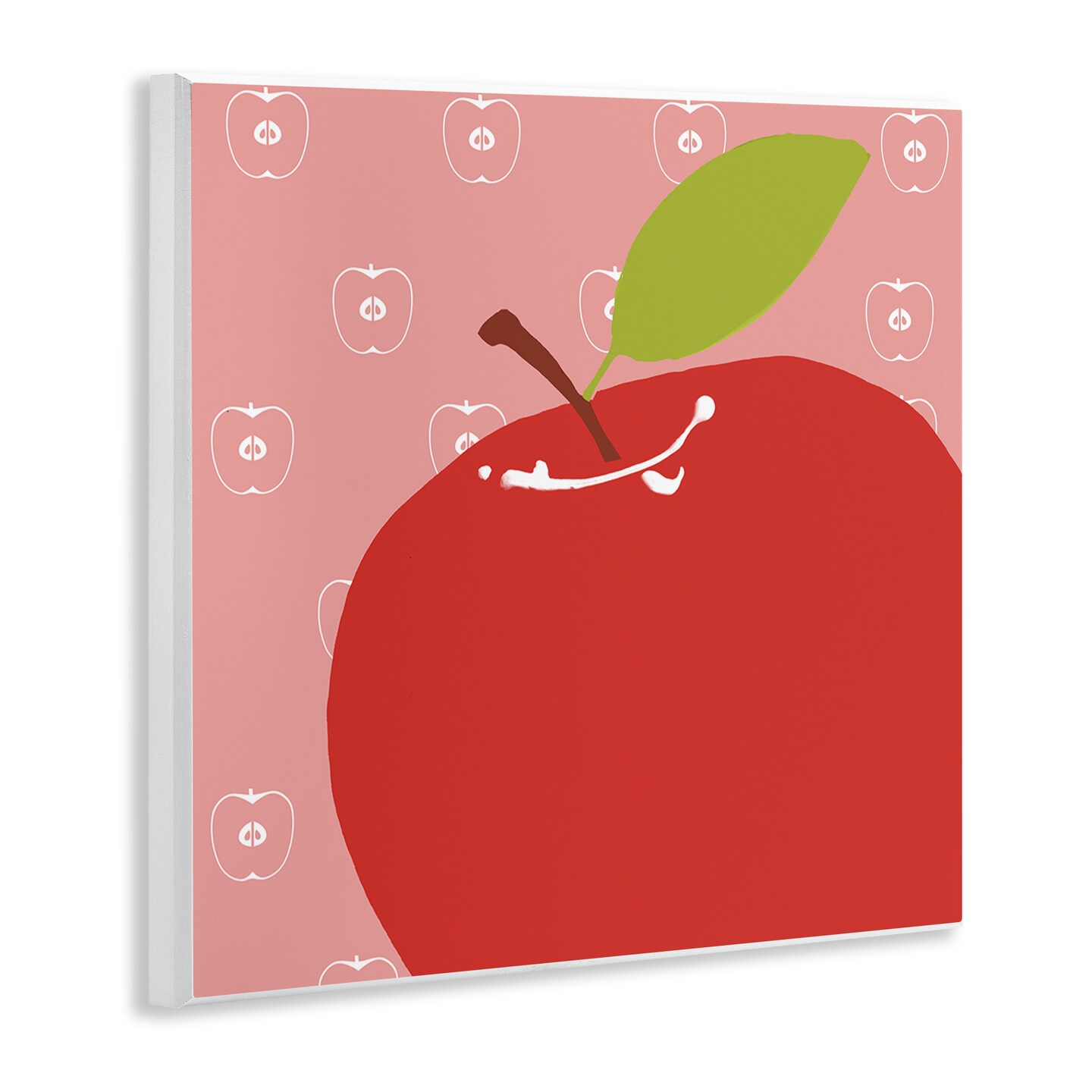 Stupell Industries Bright Apple Fruit Wall Plaque Art Design by Daniela Santiago