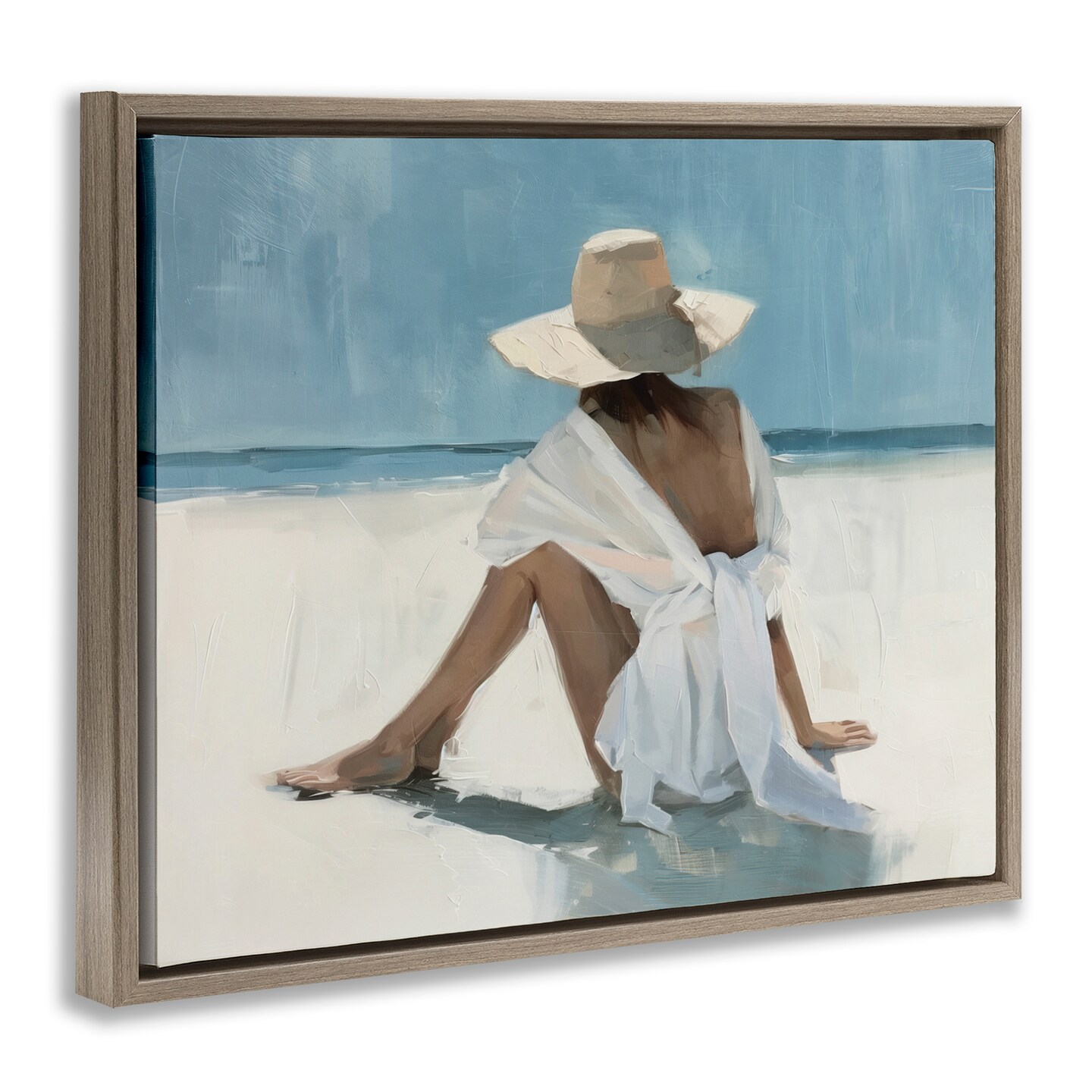 Stupell Industries Ocean Dream Woman Floater Framed Canvas Wall Art Design by Svetlana Aleynikova