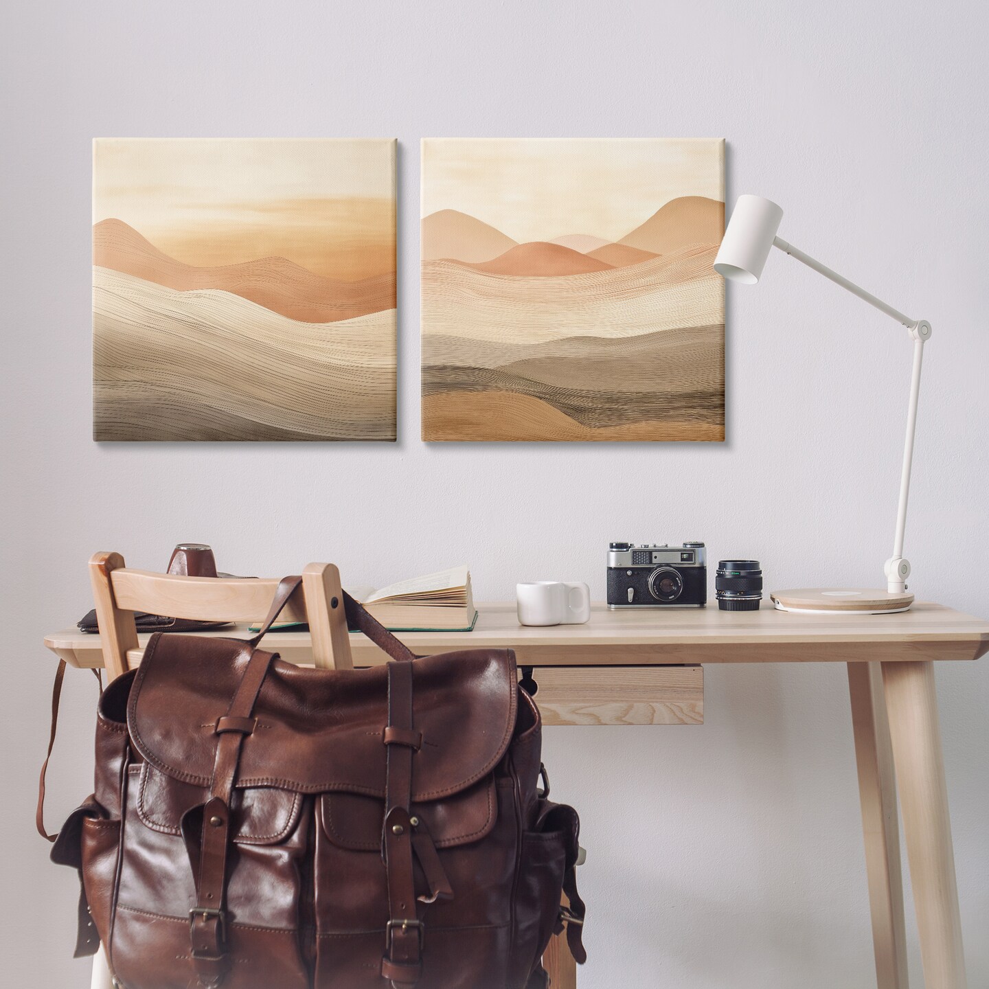 Stupell Industries Sweeping Desert Dunes 2pc Canvas Wall Art Set Design by Irena Orlov