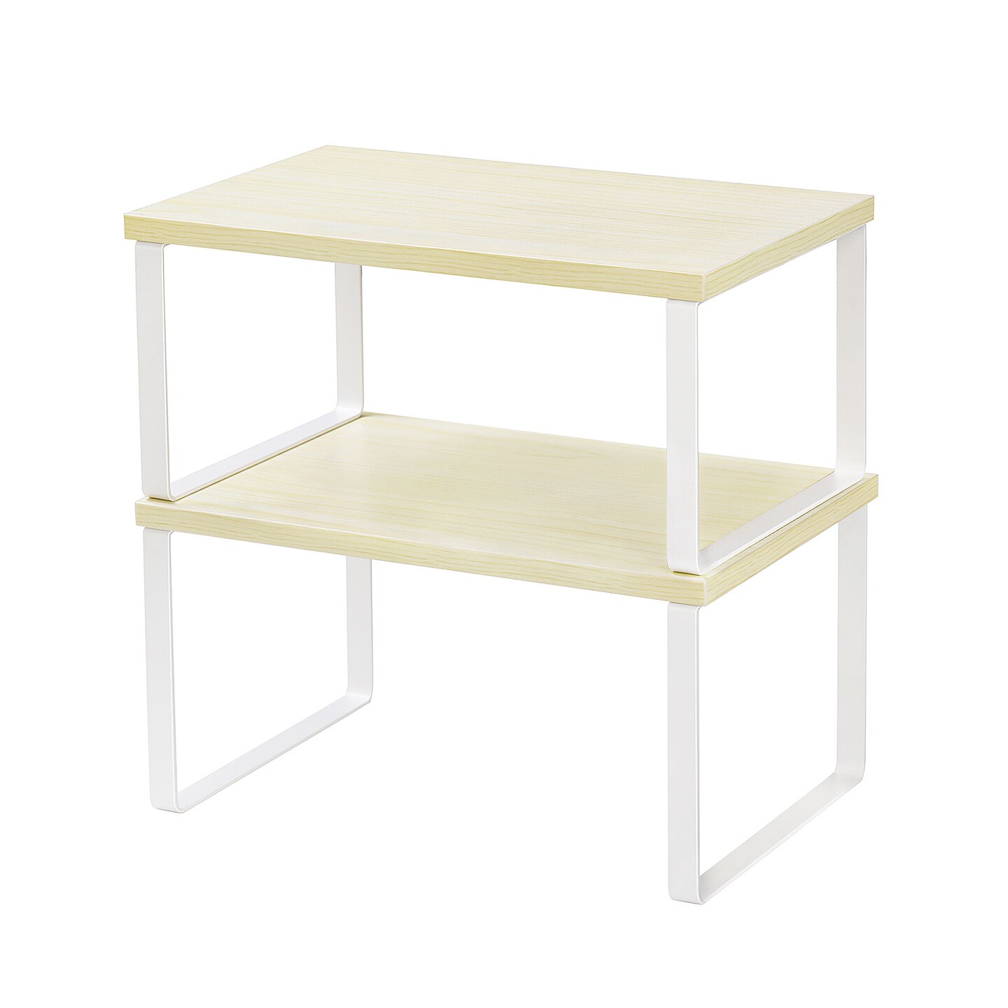 Cabinet Shelf Organizers, Kitchen Counter Shelf Set of 2,Bamboo Kitchen Pantry Organizer Storage Shelves