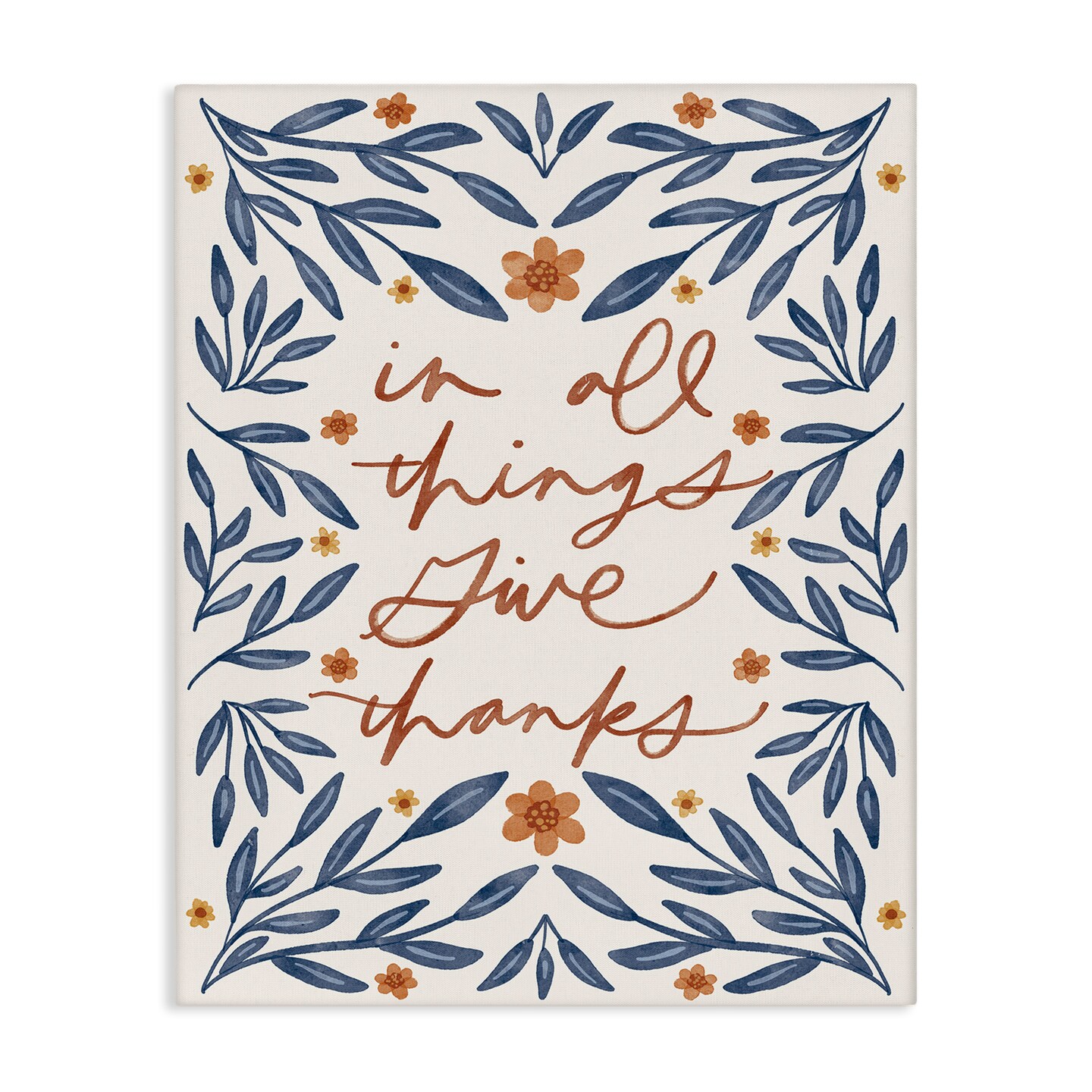 Stupell Industries Give Thanks Botanical Canvas Wall Art Design by Amanda Houston