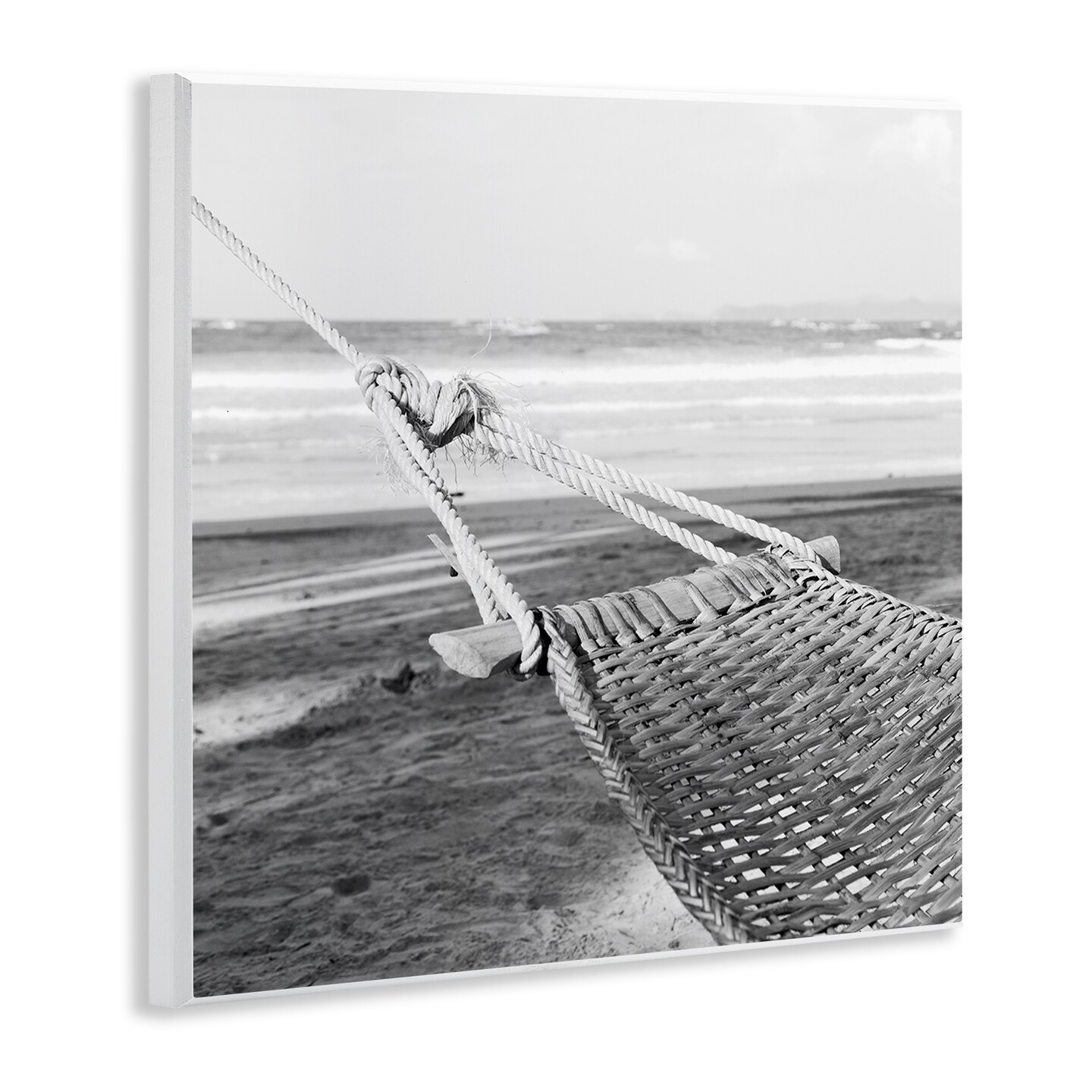 Stupell Industries Hammock Lounging by Shore Wall Plaque Art Design by LSR Design Studio