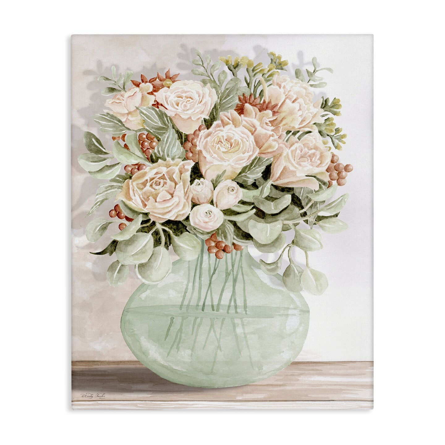 Stupell Industries Rose & Herb Bouquet Canvas Wall Art Design by Cindy Jacobs