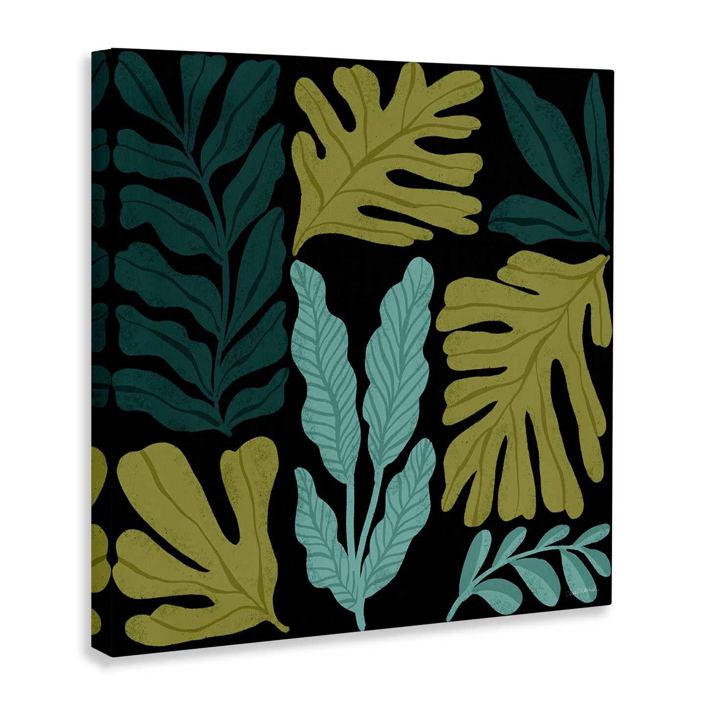 Stupell Industries Leaf Sprigs Collage Canvas Wall Art Design by Cheryl Warrick