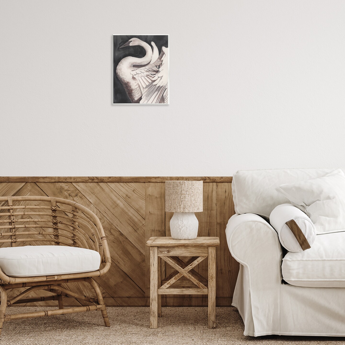 Stupell Industries Swan Spreading Wings Wall Plaque Art Design by Grace Popp