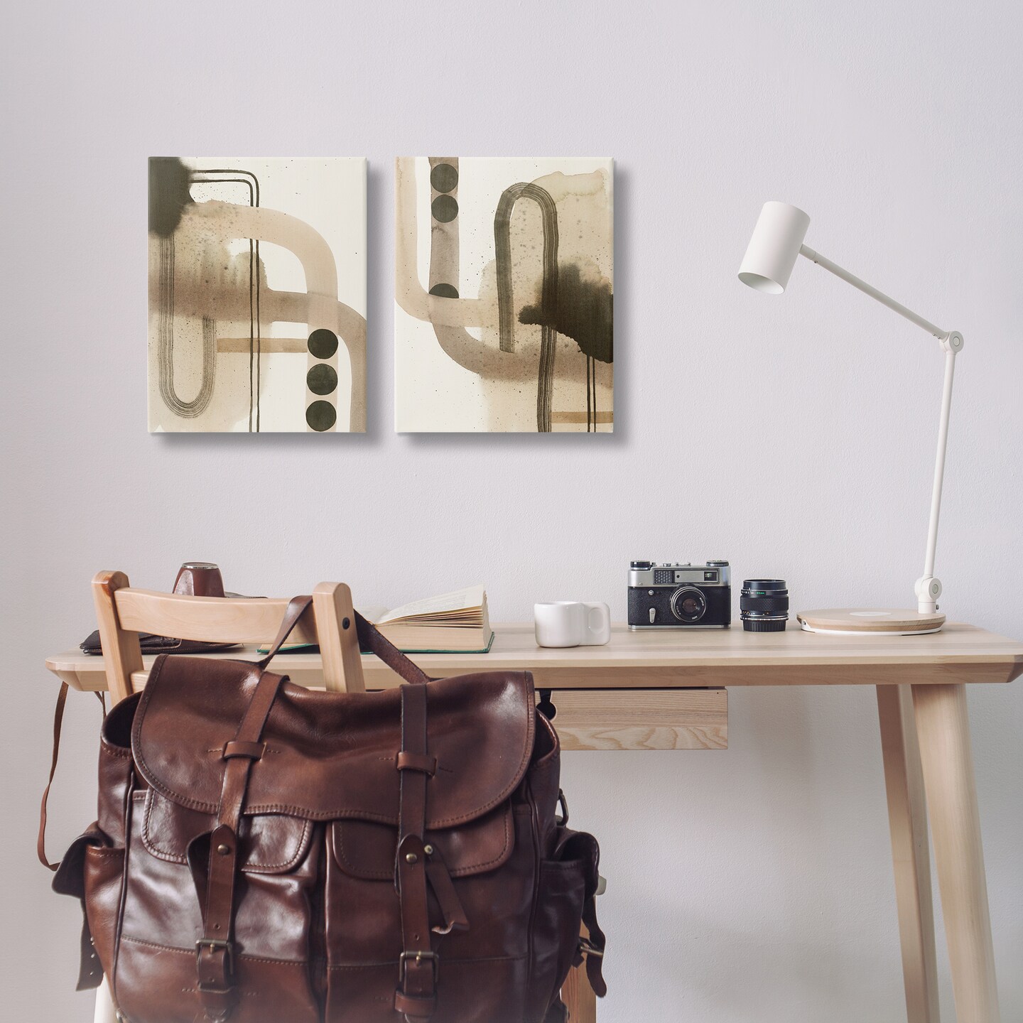 Stupell Industries Midcentury Curved Arches 2pc Canvas Wall Art Set Design by Grace Popp