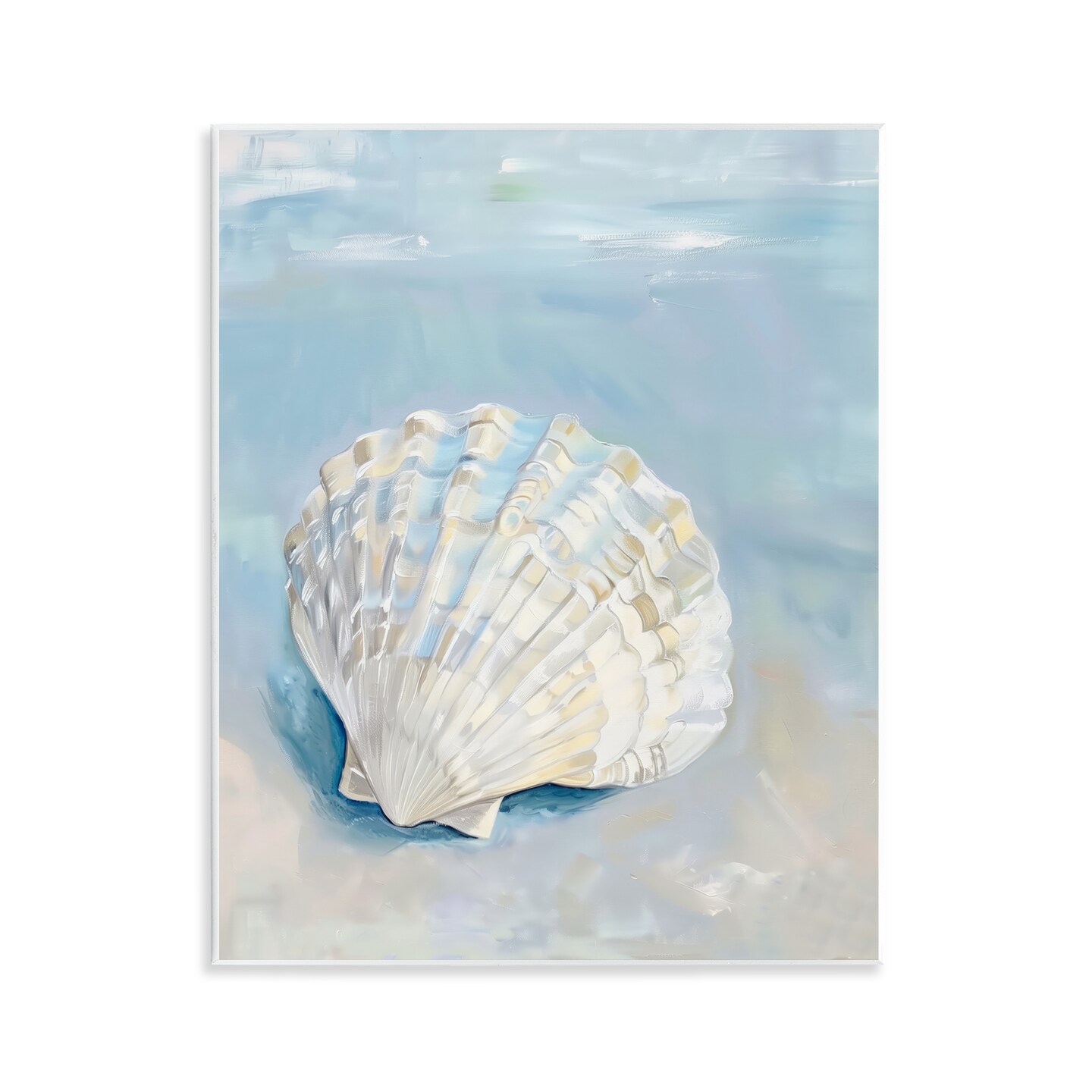 Stupell Industries Coastal Scallop Clam Wall Plaque Art Design by Arlington Prints