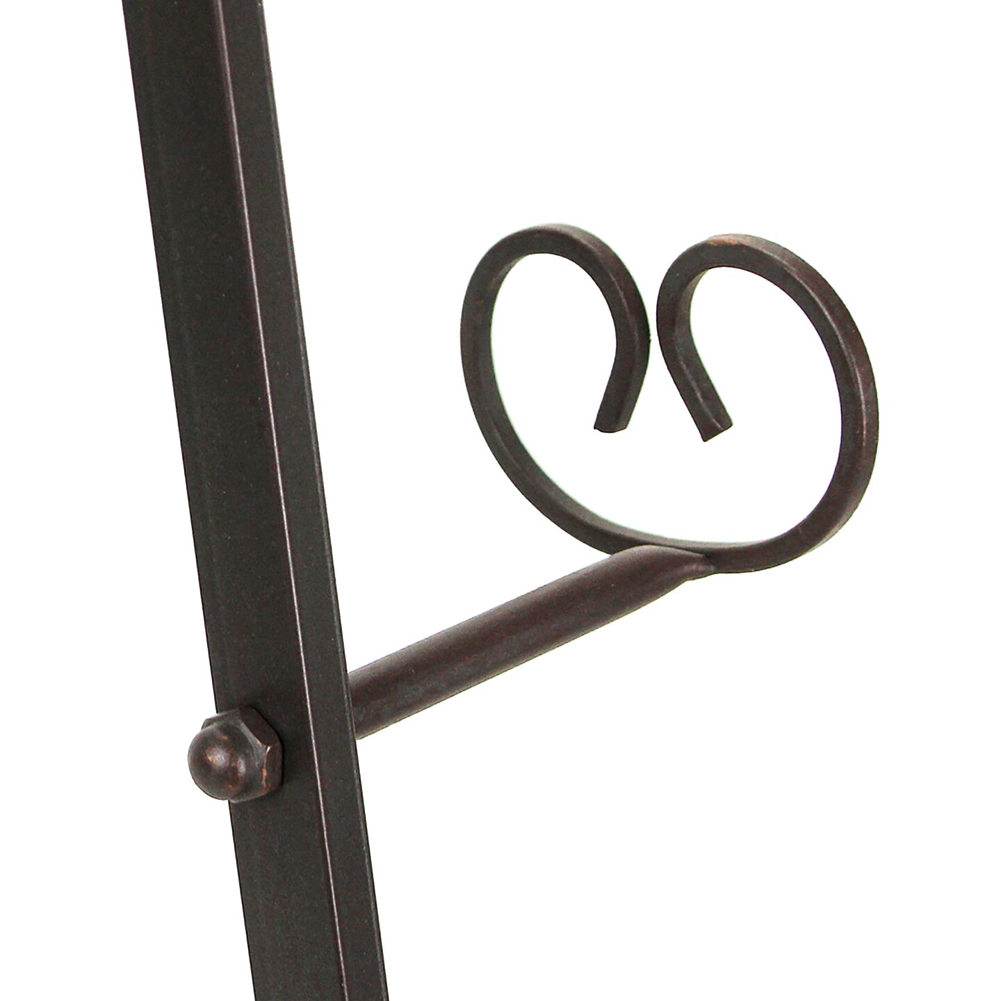 Large 50 Inch Tall Wrought Iron Display Easel Metal Art Stand