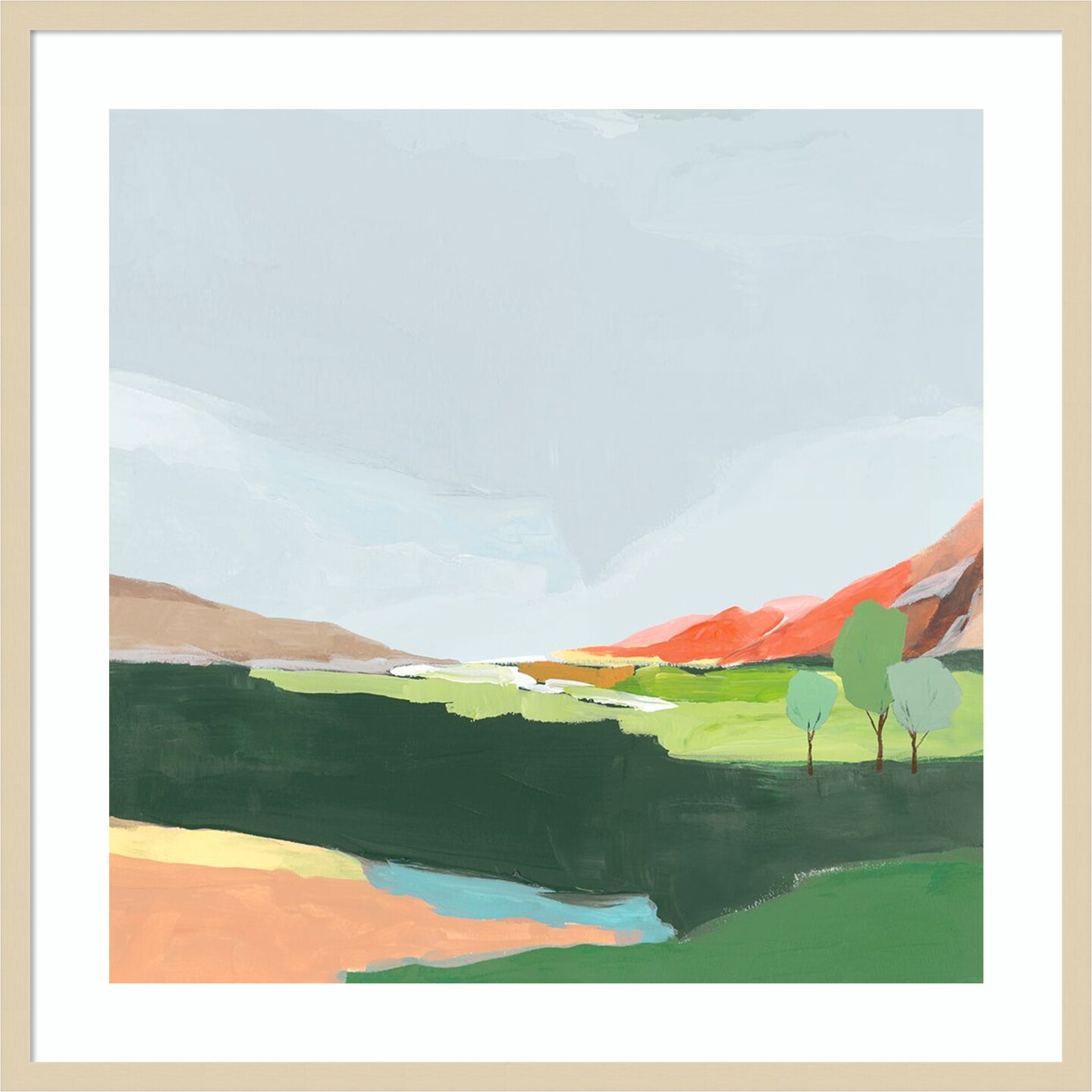 Green Hills I  by Ian C Wood Framed Wall Art Print