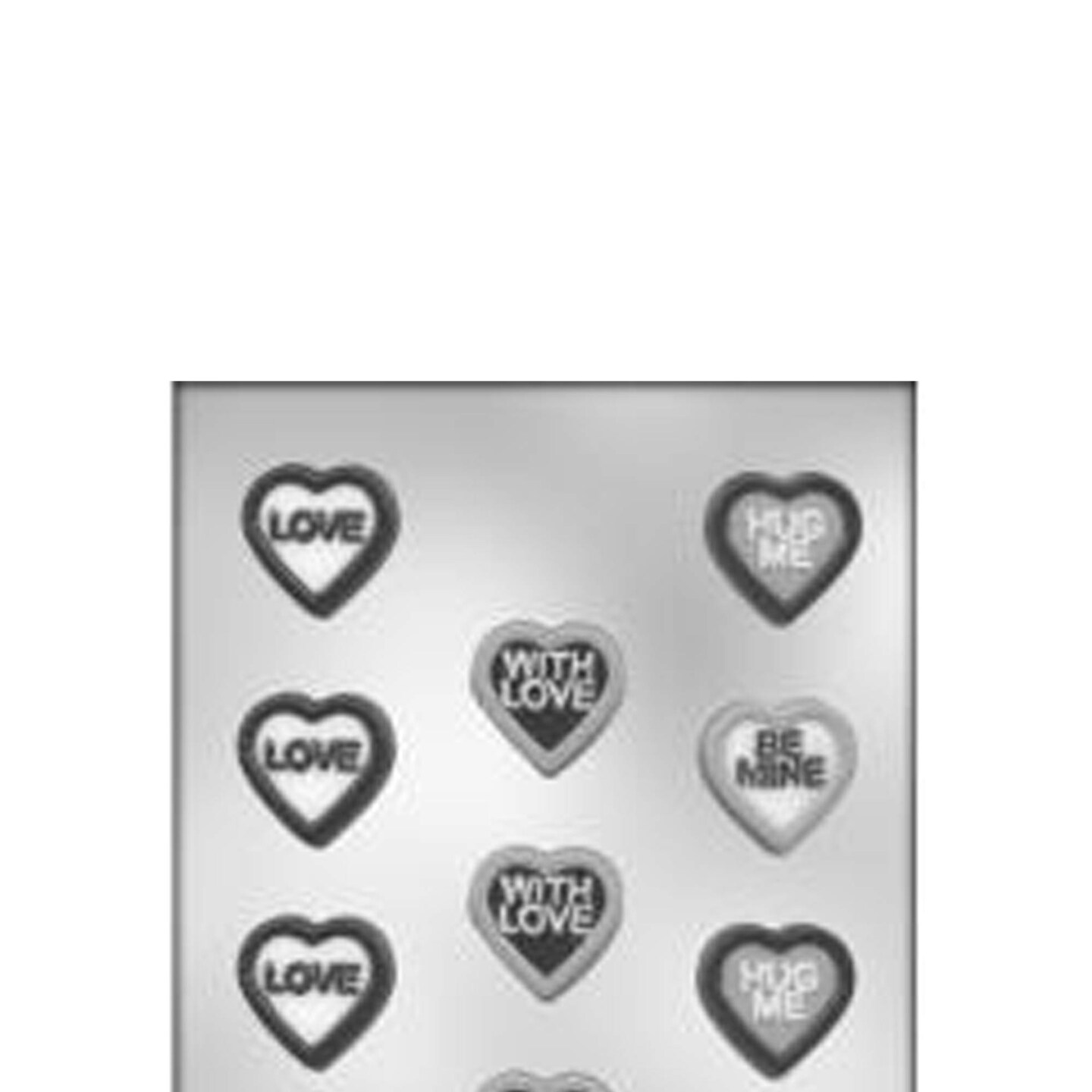 Heart with Messages Chocolate Mold for Personalized Treats
