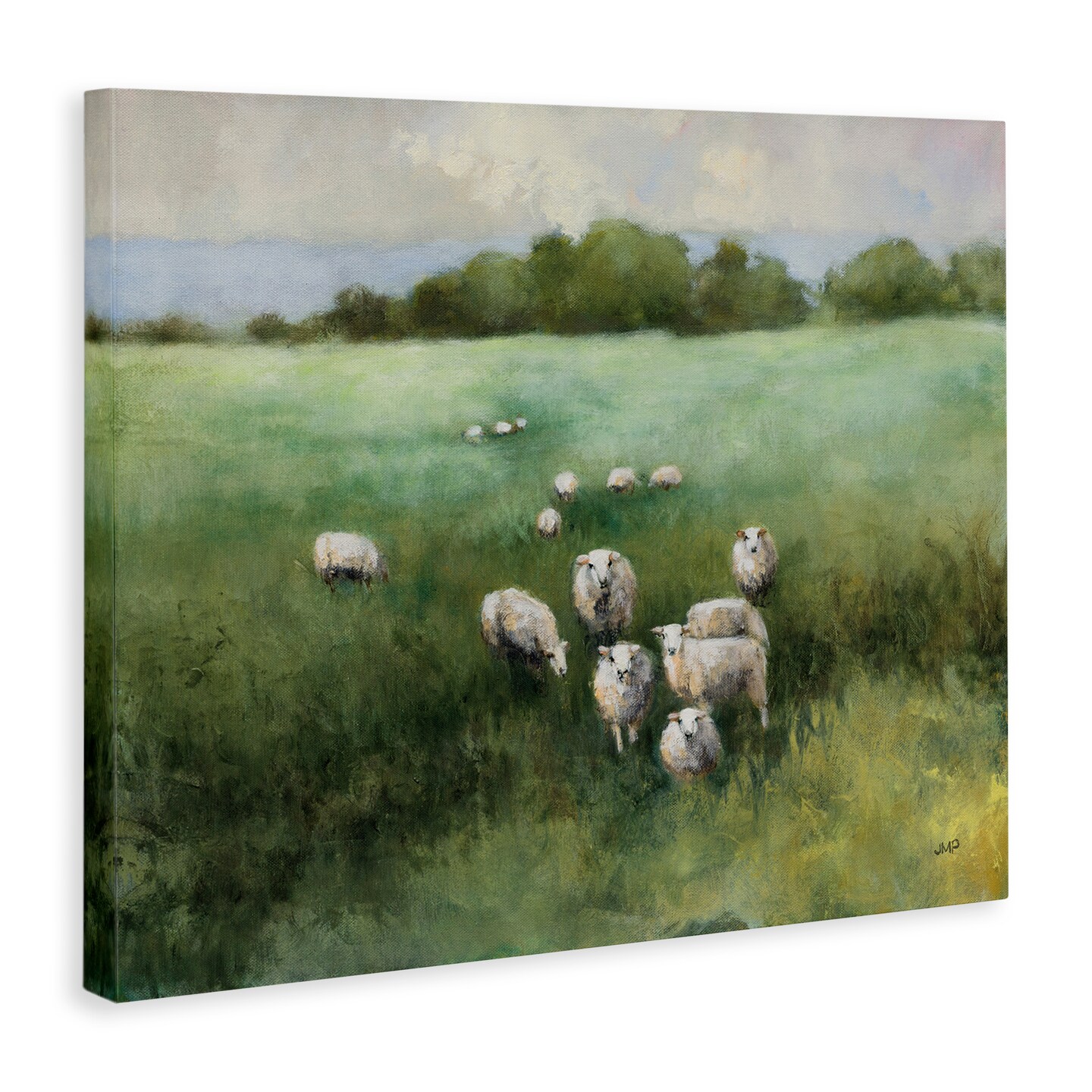 Stupell Industries Field Day Sheep Canvas Wall Art Design by Julia Purinton