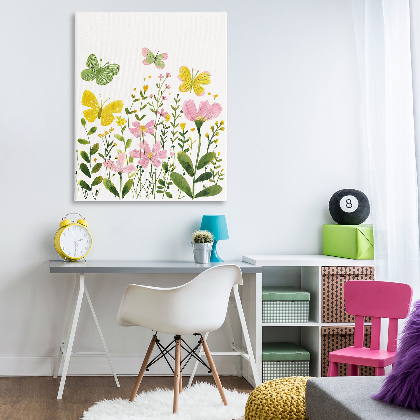 Stupell Industries Whimsical Garden Butterflies Canvas Wall Art Design by LSR Design Studio