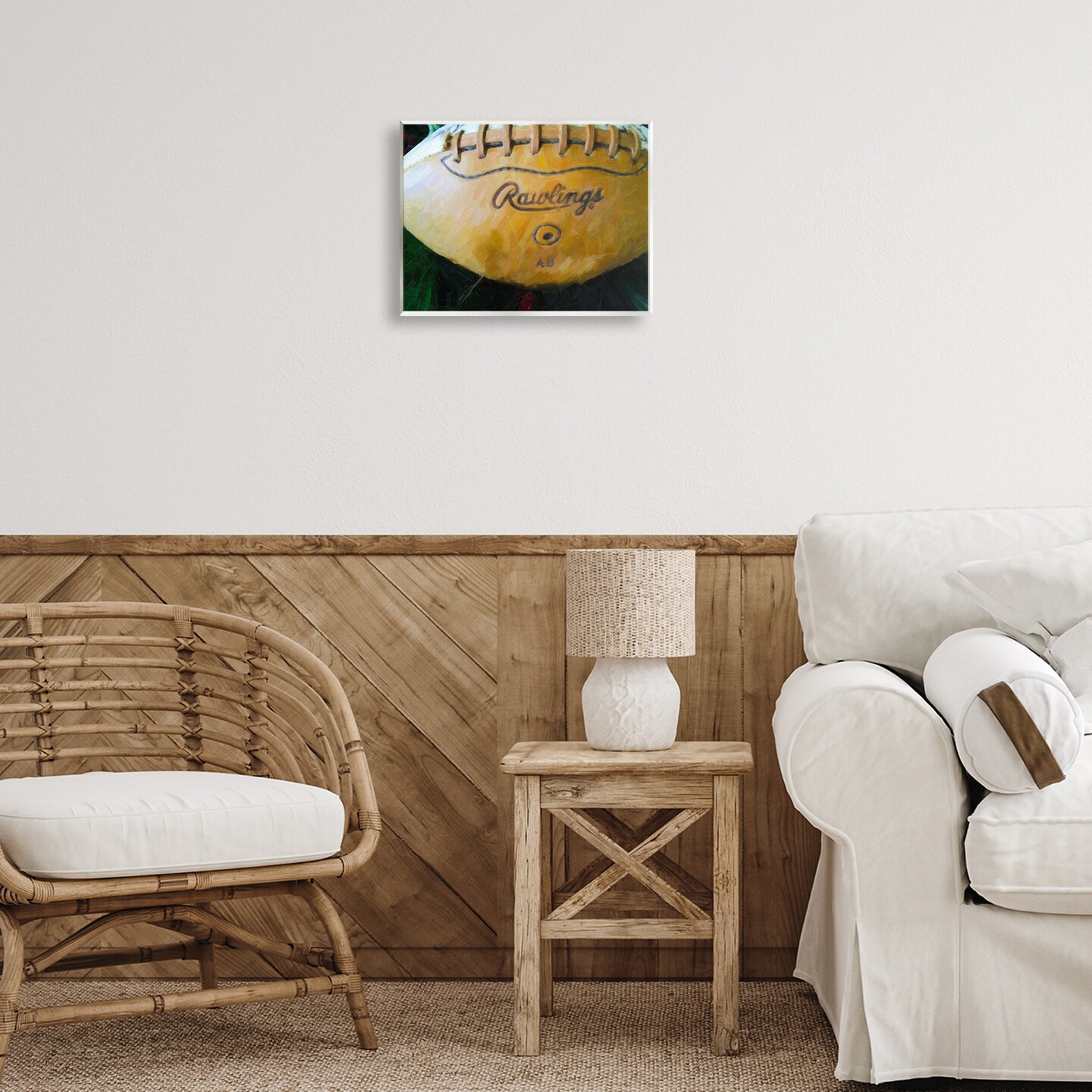 Stupell Industries Painterly Team Football Wall Plaque Art Design by Graffi*tee Studios