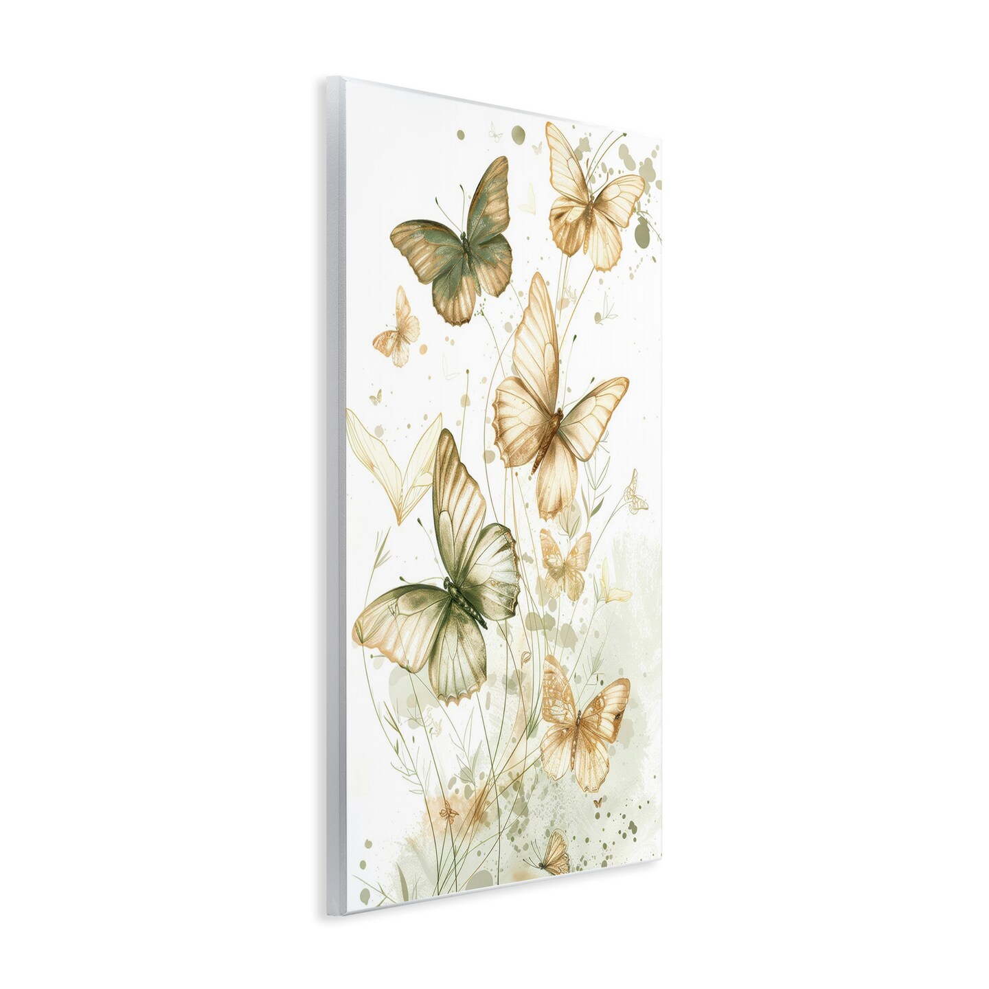 Stupell Industries Neutral Watercolor Butterflies Wall Plaque Art Design by LSR Design Studio