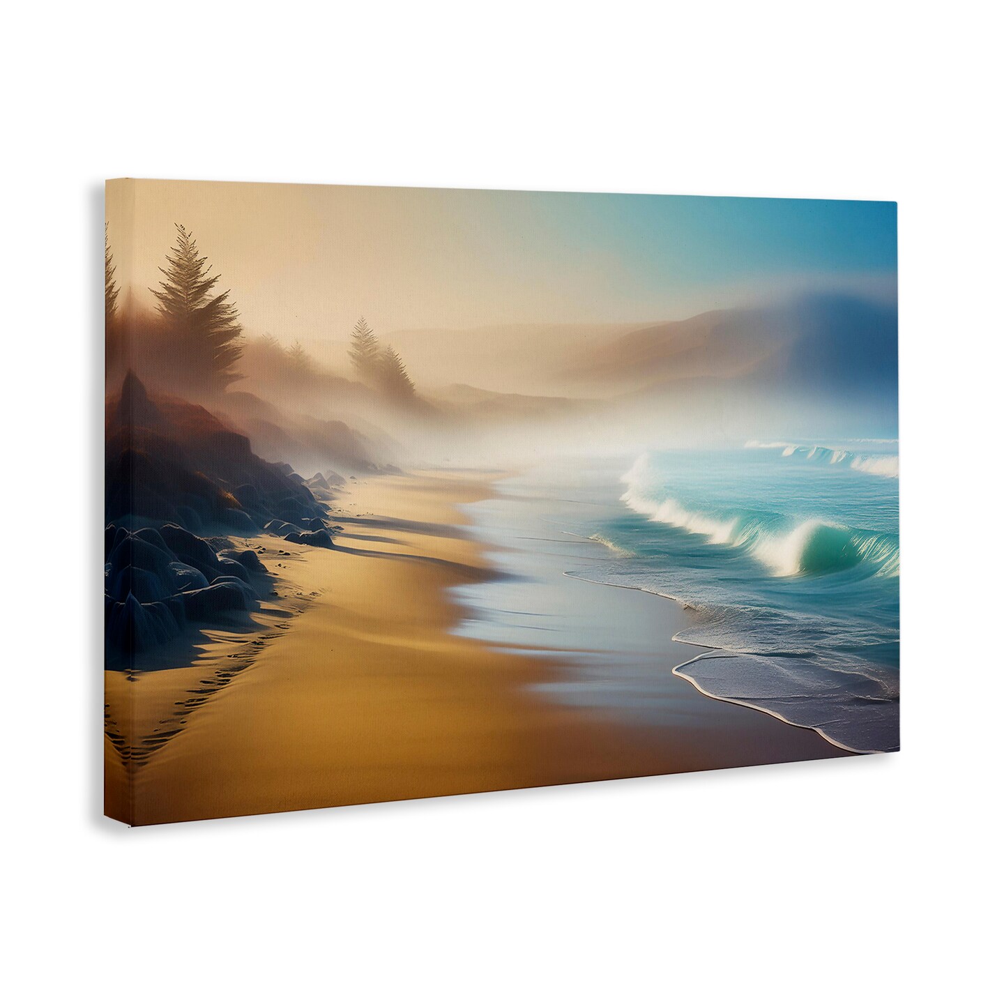 Stupell Industries Smooth Beach Tide Canvas Wall Art Design by Noah Bay