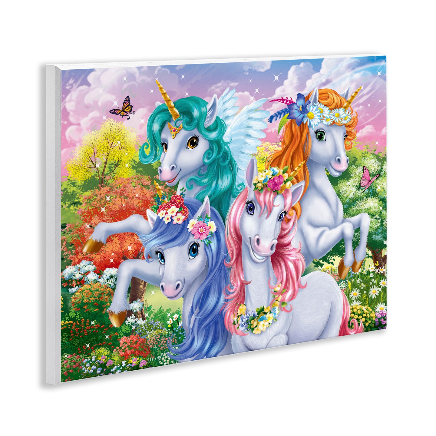 Stupell Industries Cute Unicorn Selfie Wall Plaque Art Design by Image World