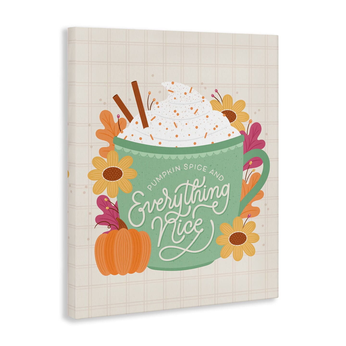 Stupell Industries Pumpkin Spice Everything Nice Canvas Wall Art Design by Jalynn Heerdt